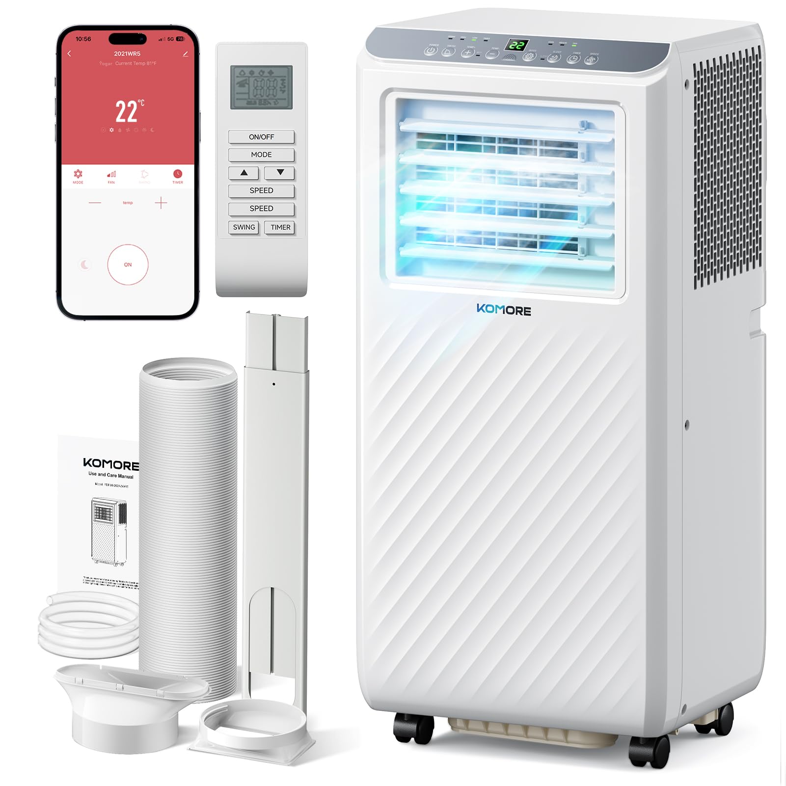 View 1 of ***SIMILAR ITEM NOT THE SAME AS PICTURE****Portable Air Conditioner,10000 BTU up to 450 Sq.Ft 4-in-1 Smart Quiet WiFi