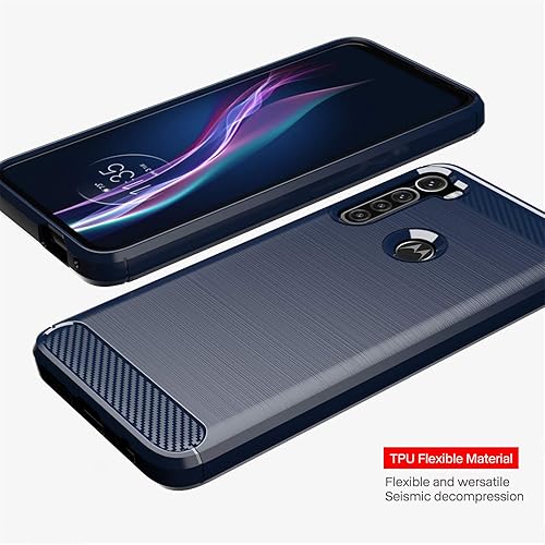 Miniatura 3 de Asuwish Funda compatible con Moto One Fusion+ Plus y protector de pantalla de vidrio templado, accesorios de celda, fundas protectoras de silicona