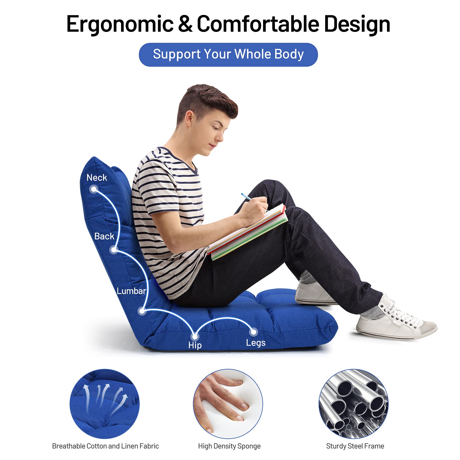 Giantex Floor Sofa Chair Video Gaming Chair with 14 Adjustable Position