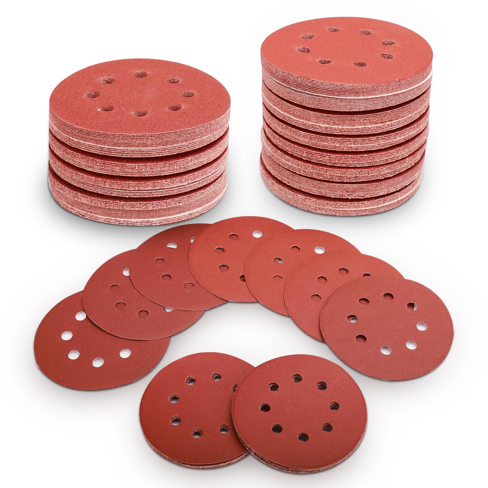 5 Inch Sanding Discs - 100 Pcs 180 Grit -9
