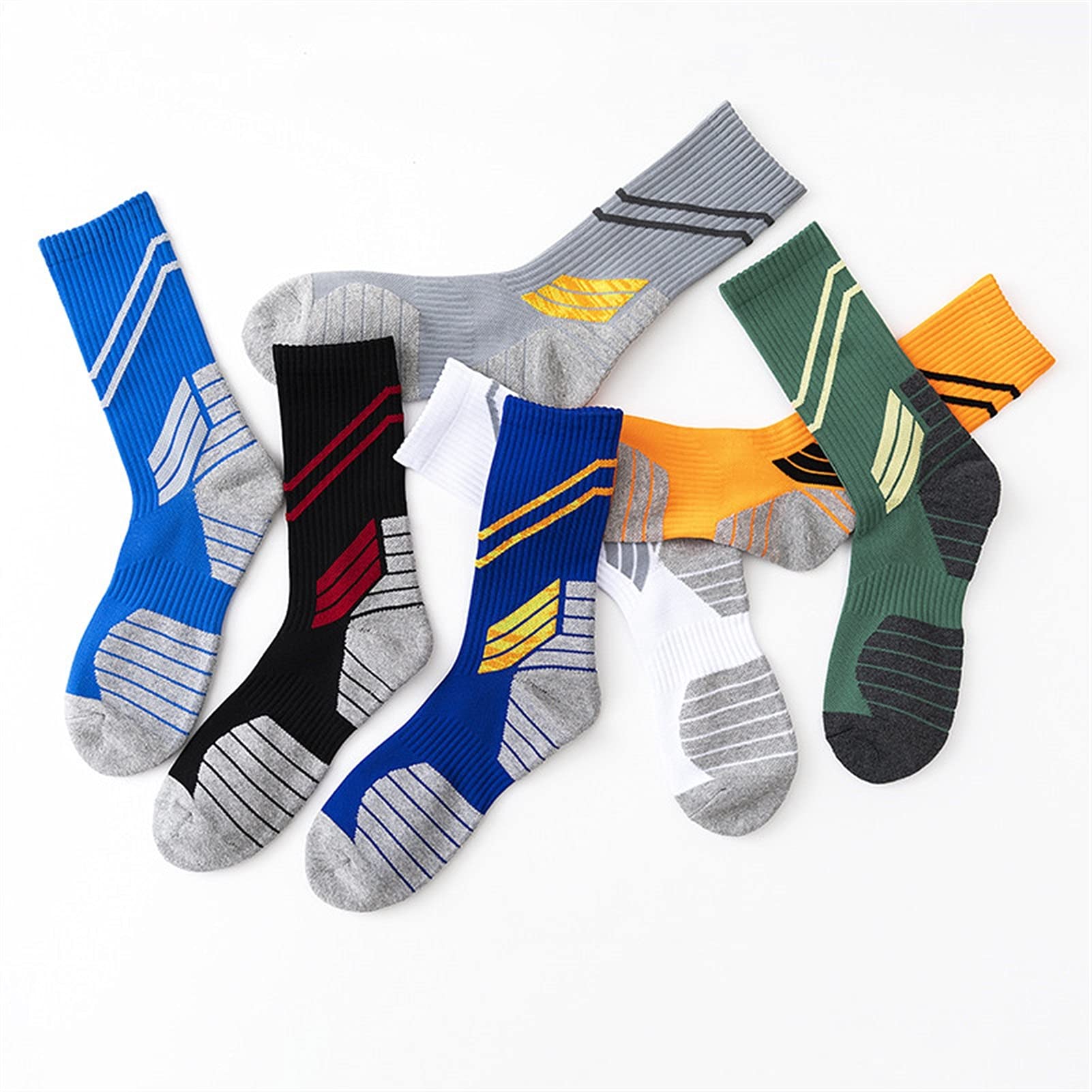 Uomini Sport da Esterno Elite Calzini da Basket Fitness Running Cycling Compression Cotone Asciugamani in Cotone Bottom Socks Termici Calzini da Basket