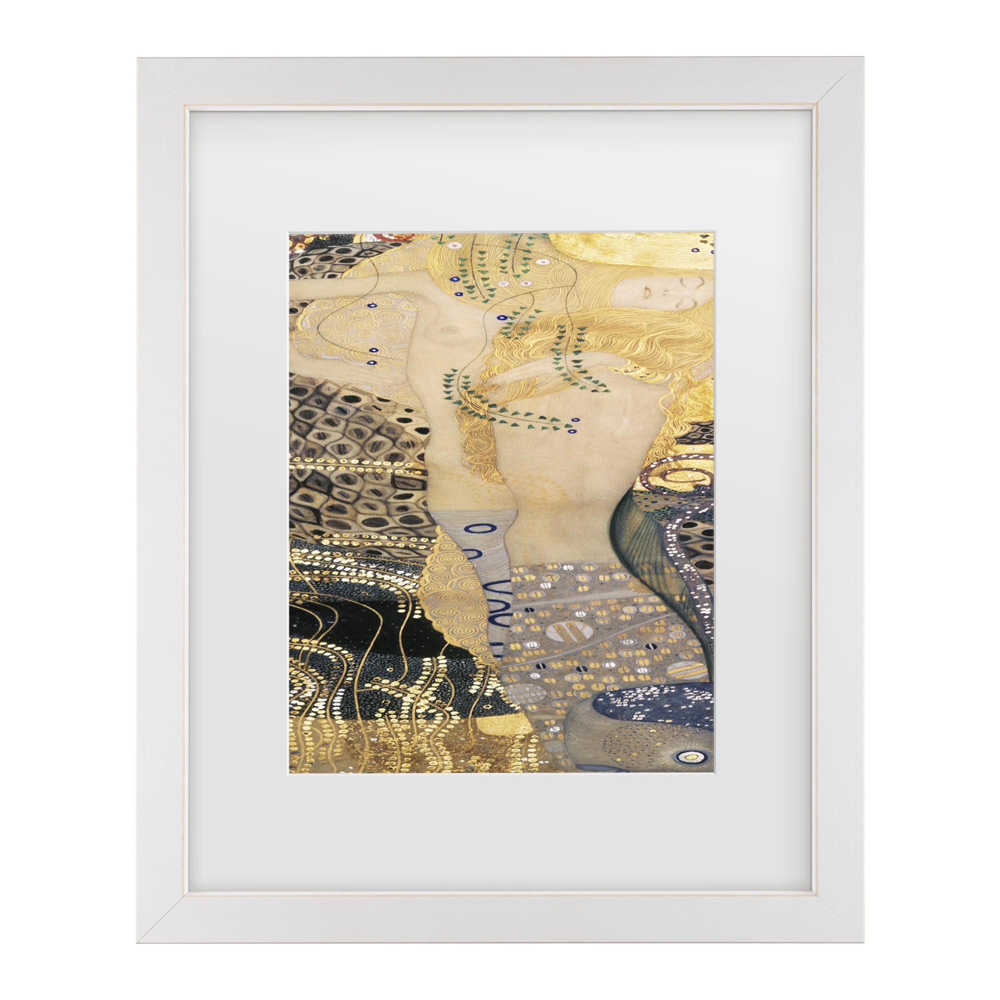 Amazon.co.jp: グスタフ・クリムト「水の蛇」マットフレームアート