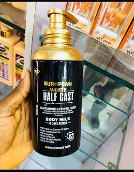 European White Half cast Glutathione whitening Body Milk 5days Action 500ml