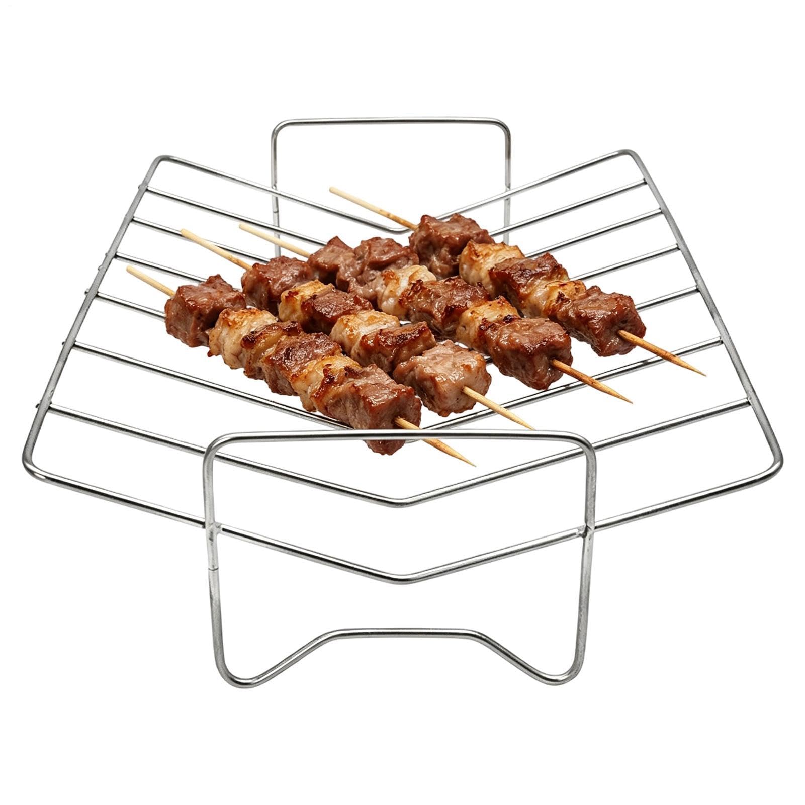 Porta Costine Strumento Da Cucina In Acciaio Inossidabile A Forma Di V | Rack In Metallo Per BBQ Per Verdure Carne Interno Esterno Barbecue BBQ Picnic Campeggio Cottura