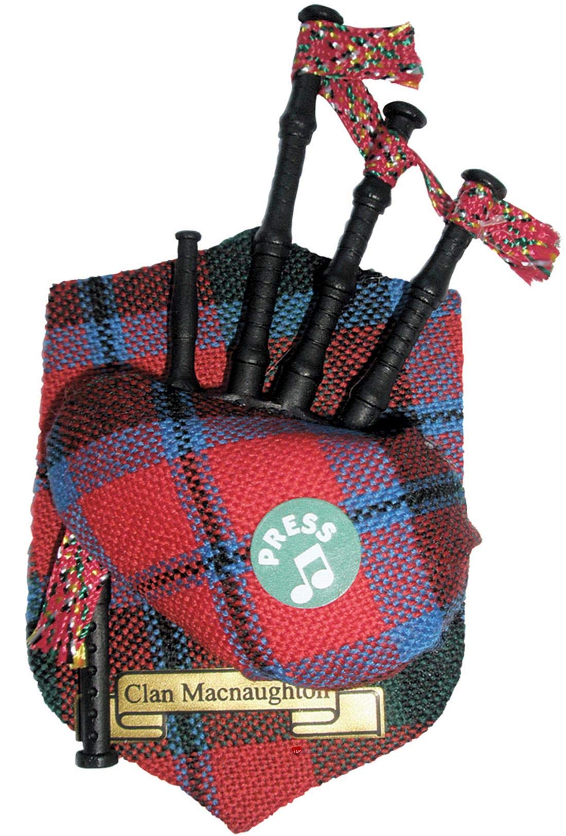 MacNaughton Clan Musical Bagpipe Fridge Magnet, Made in Scotland