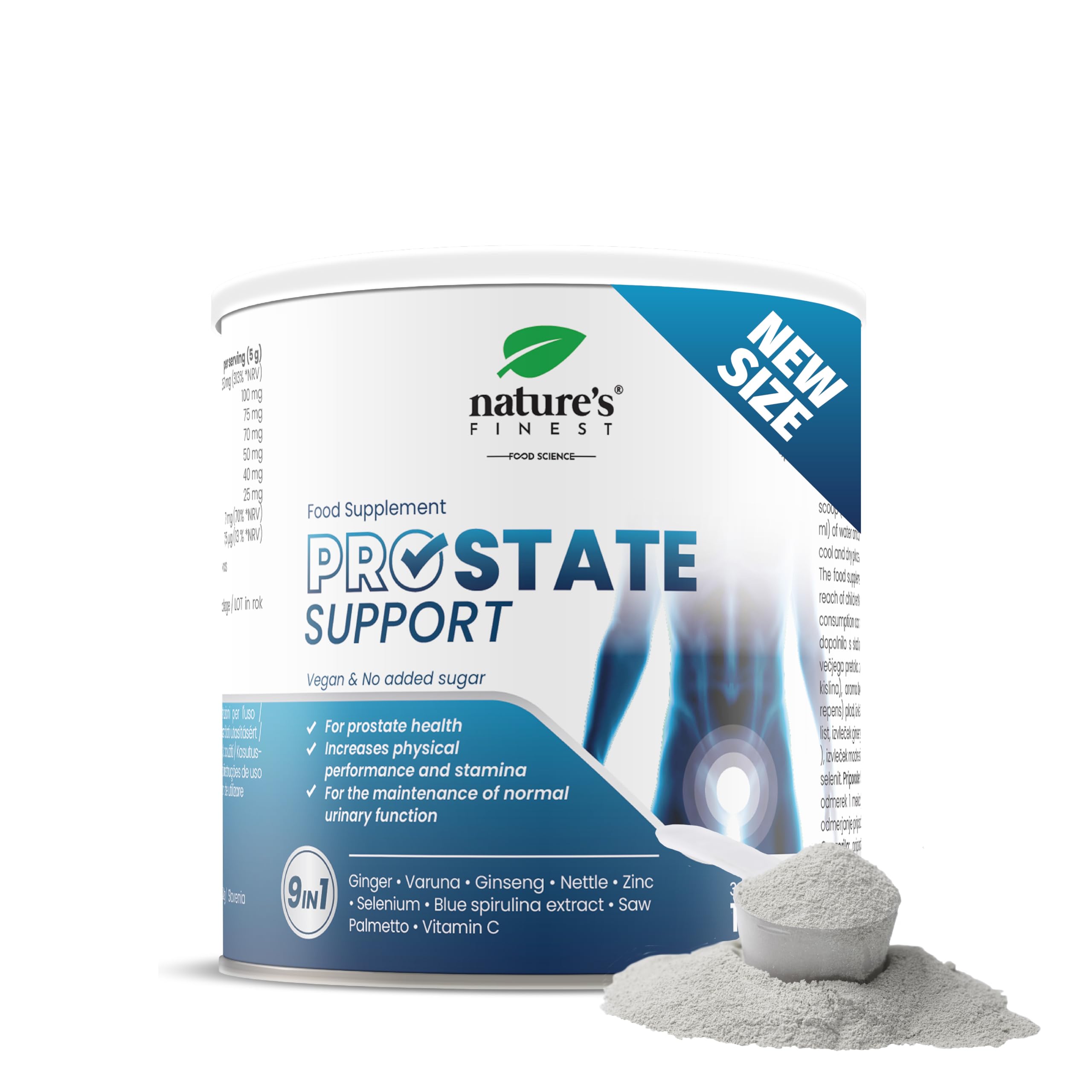 Nature's Finest PROstate Support, Integratore Prostata con Saw Palmetto (Serenoa Repens), Supporto Prostatico, Formula Naturale con Varuna, Ortica, Ginseng e Zinco, Alta Bio-Disponibilità, 150g