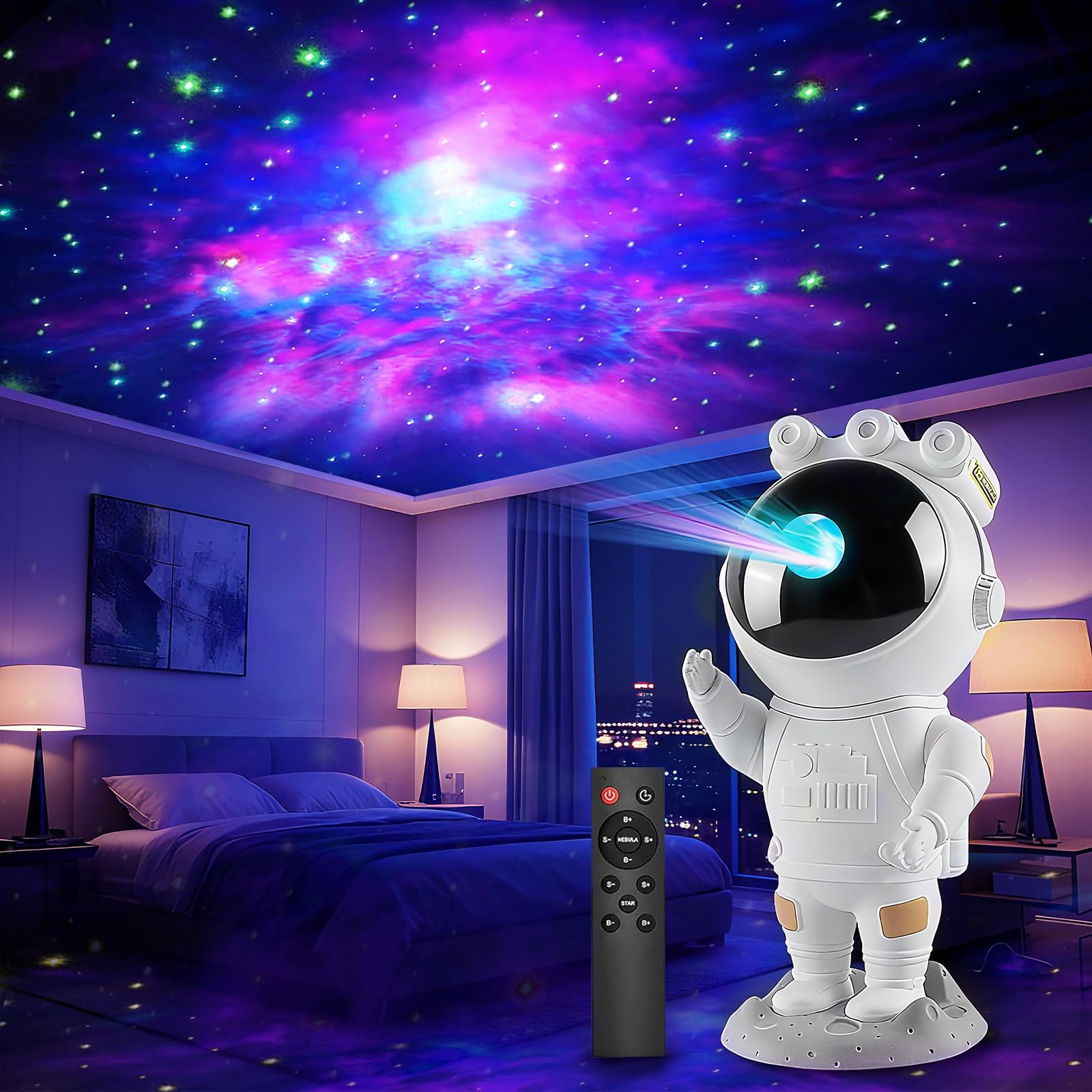 Luce Notturna Per Bambini, Proiettore Di Stelle, Girevole A 360 Proiettore Di Pianeti Luce Led Cielo Stellato Piccola Luce Datmosfera 88383423