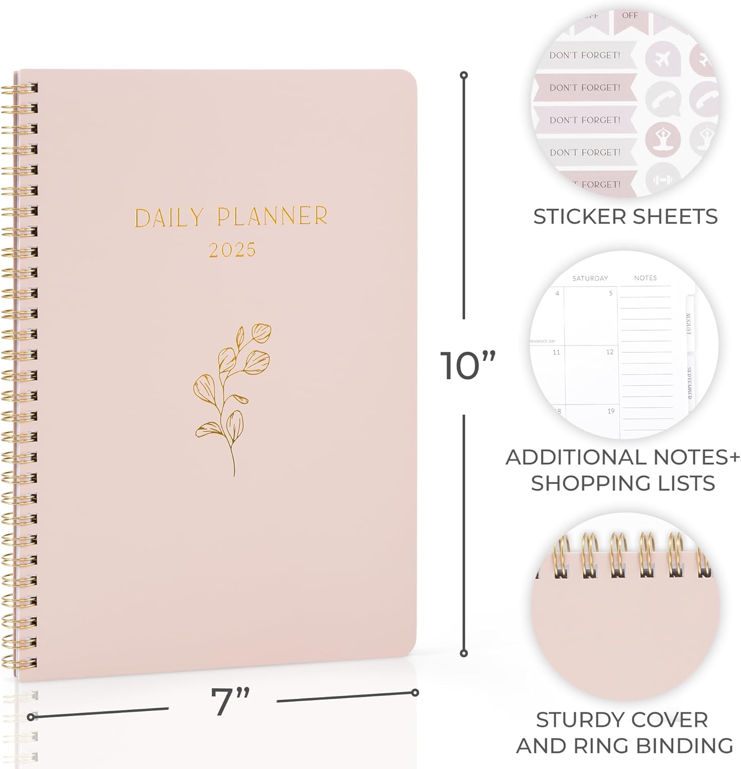 Another great deal on amazon: Beautiful 2025 Daily Planner - 7" x 10" Daily Planner for Women or Men with Weekly & Monthly Spreads for Easy Planning - Perfect Calendar Book To Organize All Tasks and Boost Productivity 8