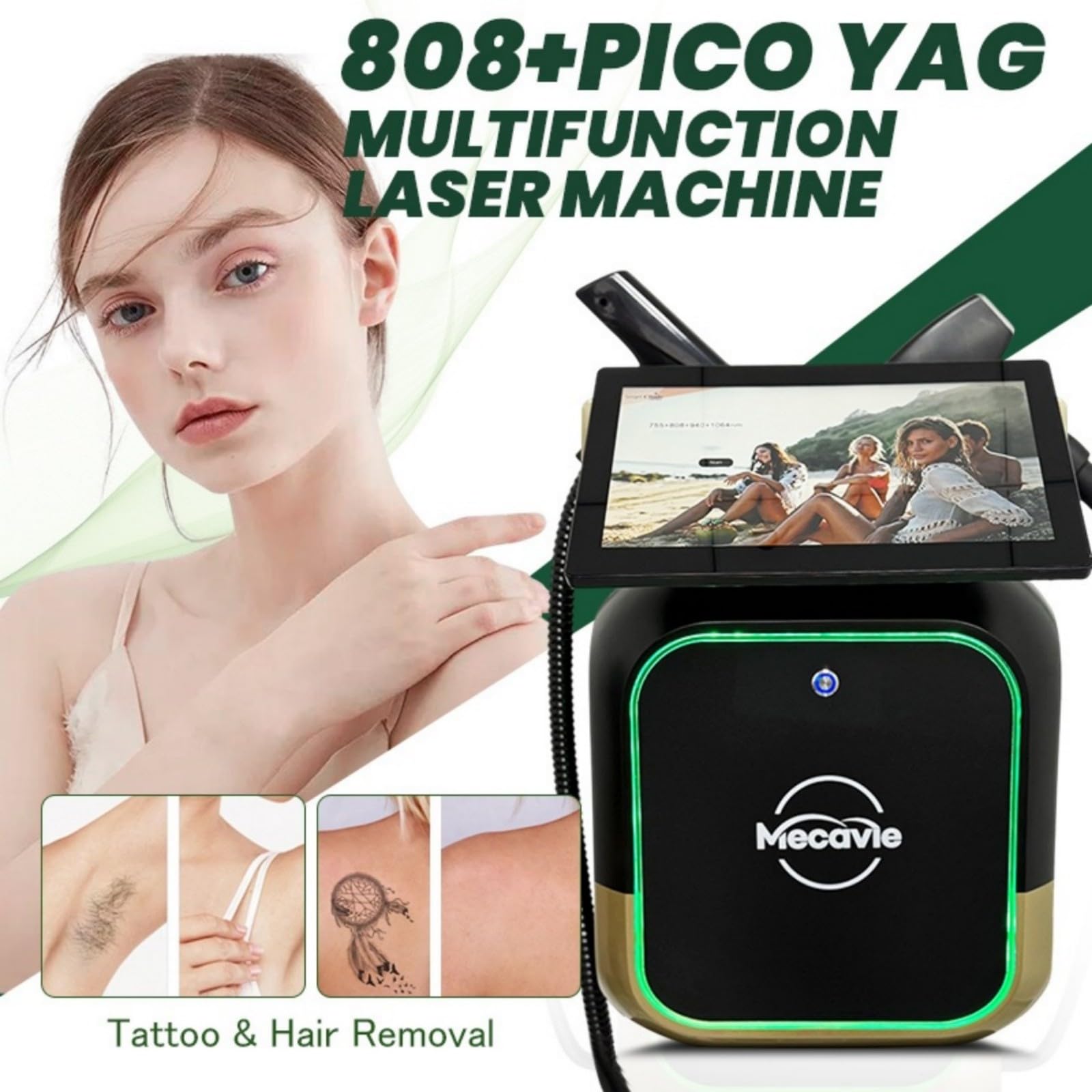 Wydajne laserowe urządzenie do depilacji 2 w 1 FAC Technology | Urządzenie do usuwania plam i urody Profesjonalny wielofunkcyjny sprzęt do pielęgnacji urody