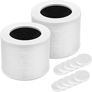 2-Pack Core Mini-RF Filter Compatible with LEVOIT Core Mini Air Purifie-r, 3-in-1 H13 HEPA High-Efficiency Activated Carbon Pre-filter for LEVOIT Core Mini Replacement Filter, Core Mini-RF Filter
