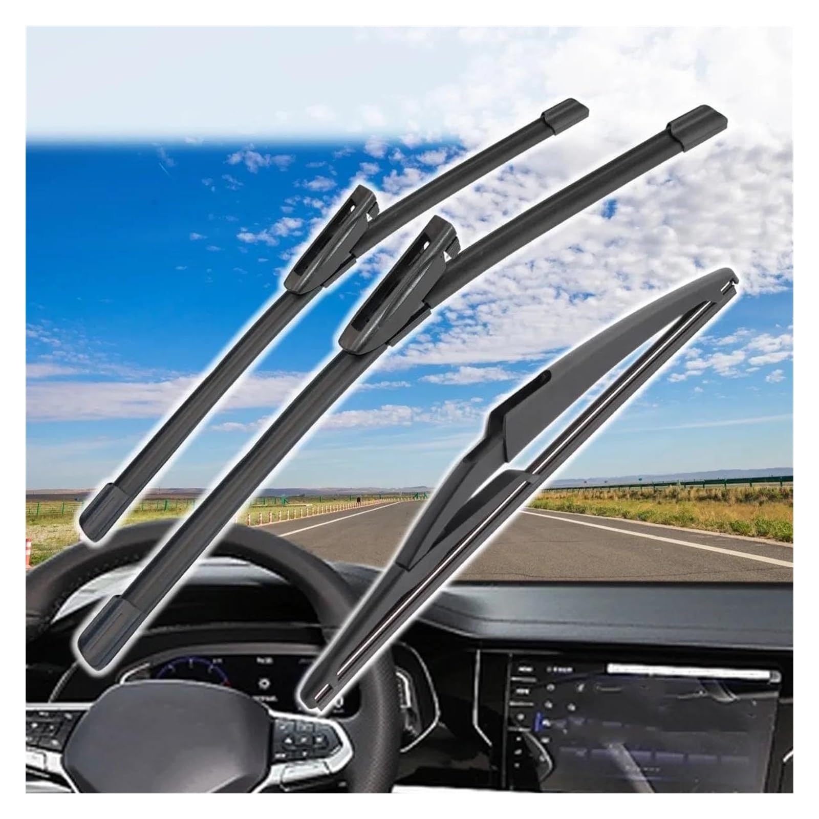 Auto Spazzola Tergicristallo Per R&Enault Per Captur Per Kaptur 2013-2016 26 "+ 14" + 11 "Anteriore Spazzole Tergicristallo Posteriori Parabrezza Finestra Tergicristallo Auto
