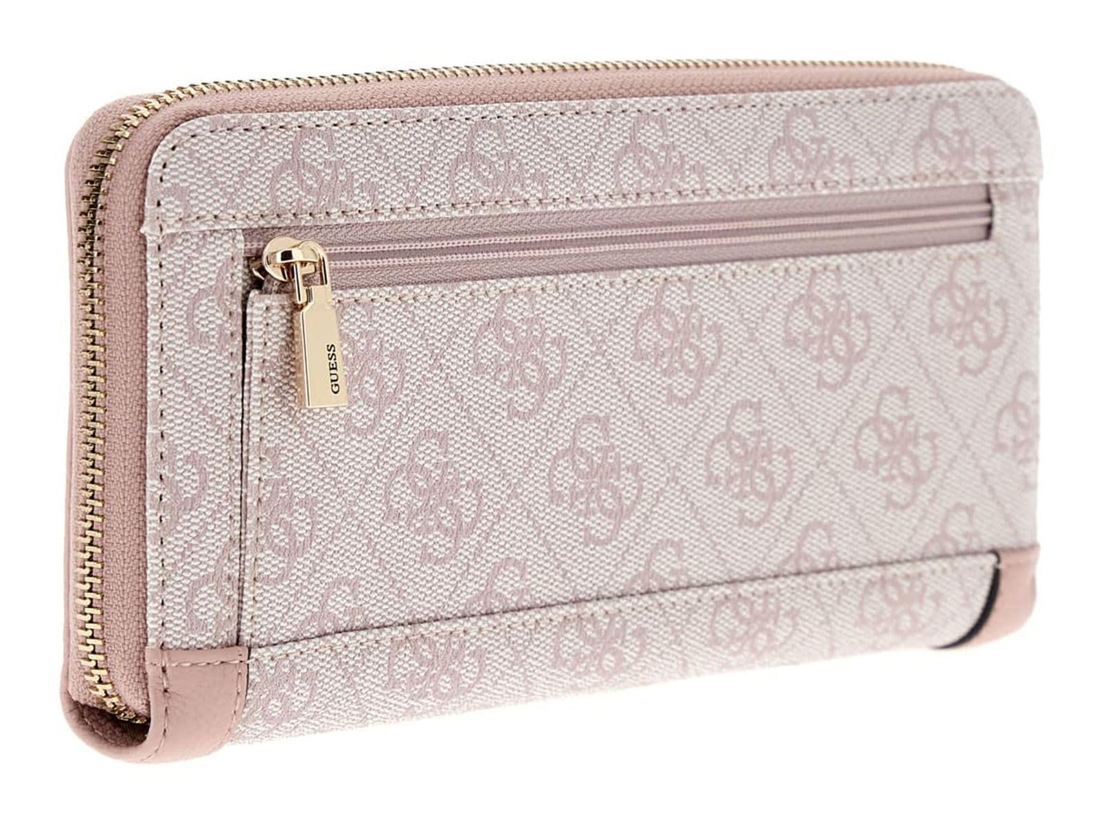 GUESS Monedero Lindsey SLG Zip Around Wallet Orchid Logo Rosa Viejo