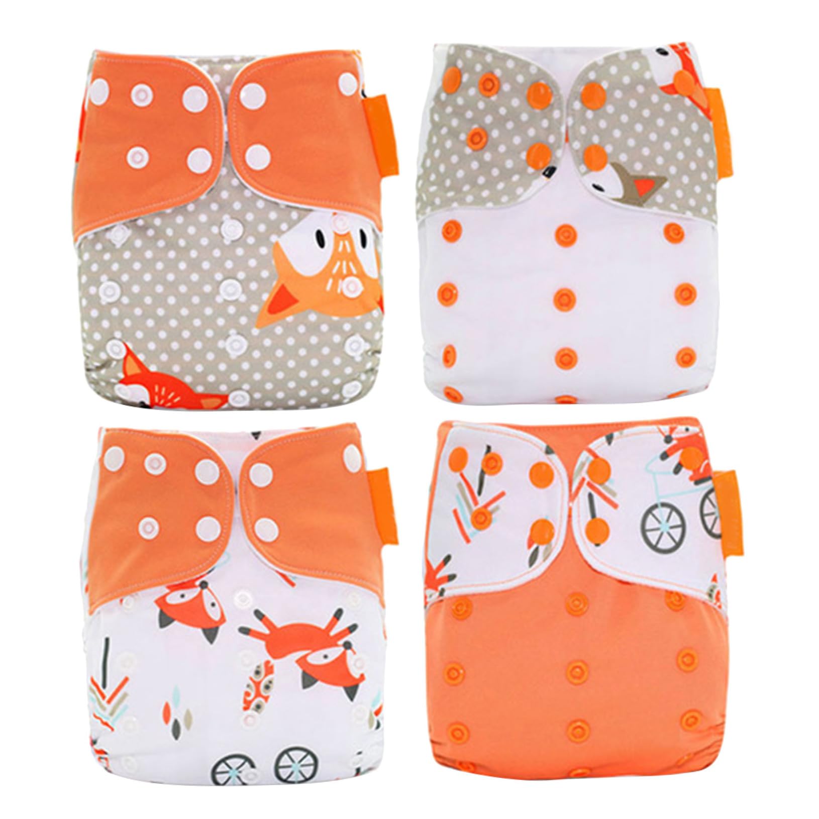Vaguelly 4piezas Reutilizables Para Bebés Impermeables y Lavables Confortables Para Recién Nacidos Casa