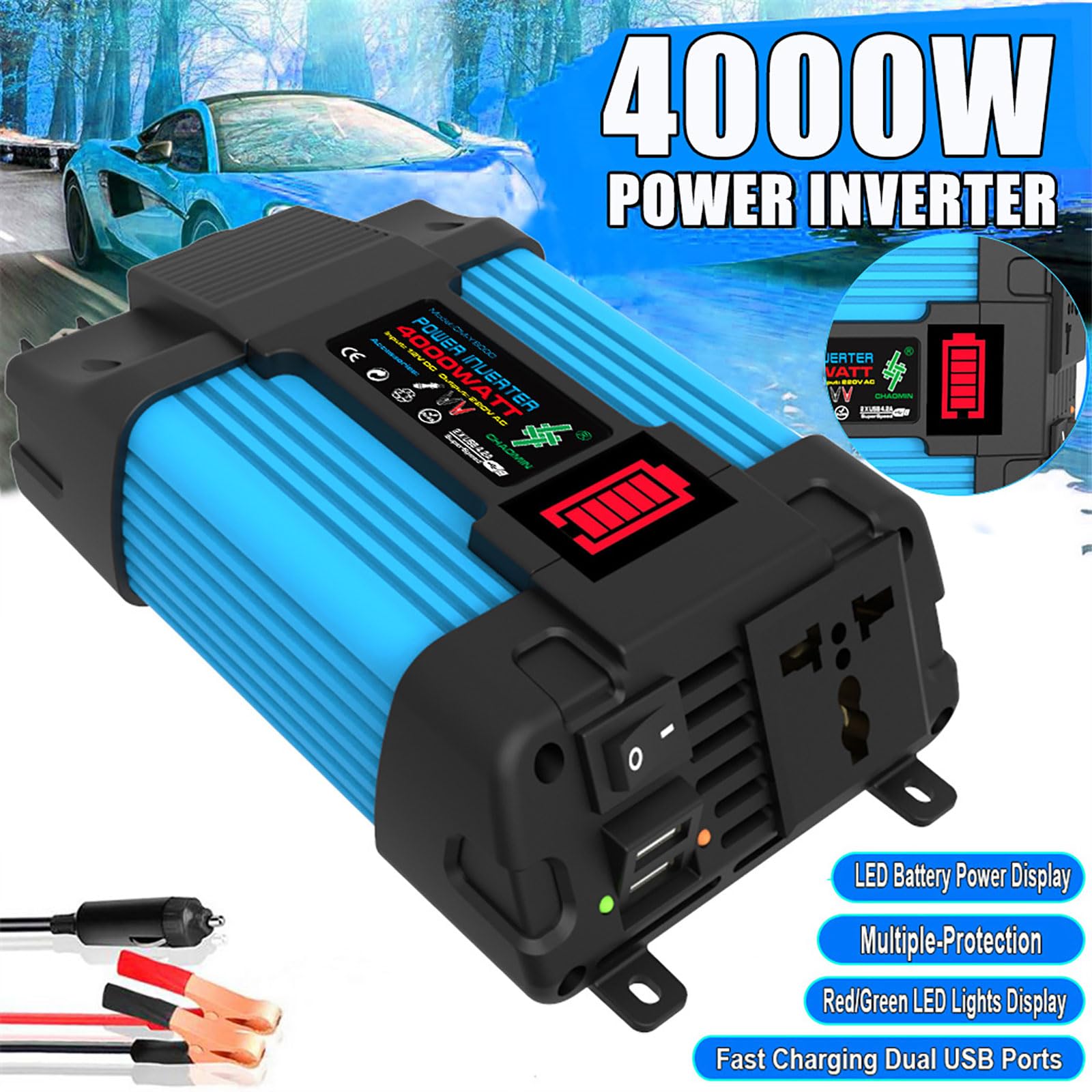 Kit pannello solare off-grid da 4000 W con pannello monocristallino da 18 W e regolatore di carica da 30 A(110v)