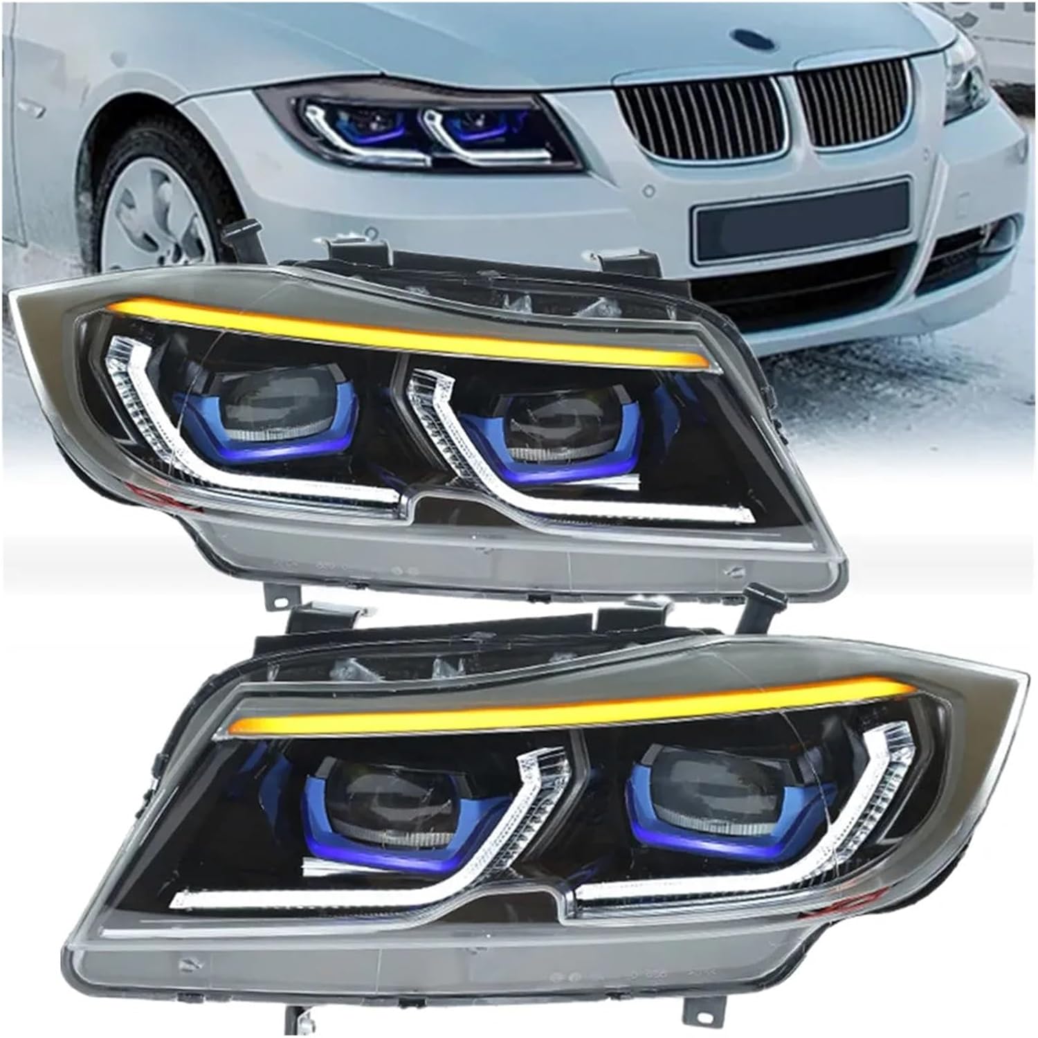 カーアクセサリー Led フロントライト BMW E90 LED ヘッドライト 2005