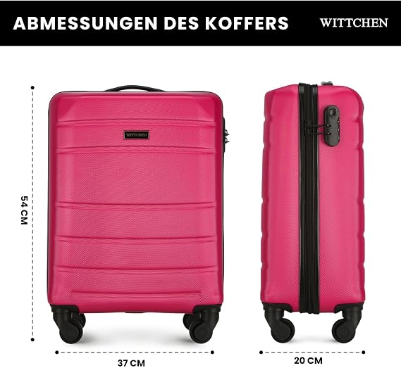 WITTCHEN Travel Suitcase Trolley Suitcase pink