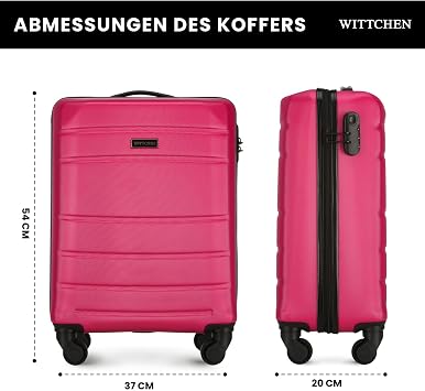 WITTCHEN Travel Suitcase Trolley Suitcase pink