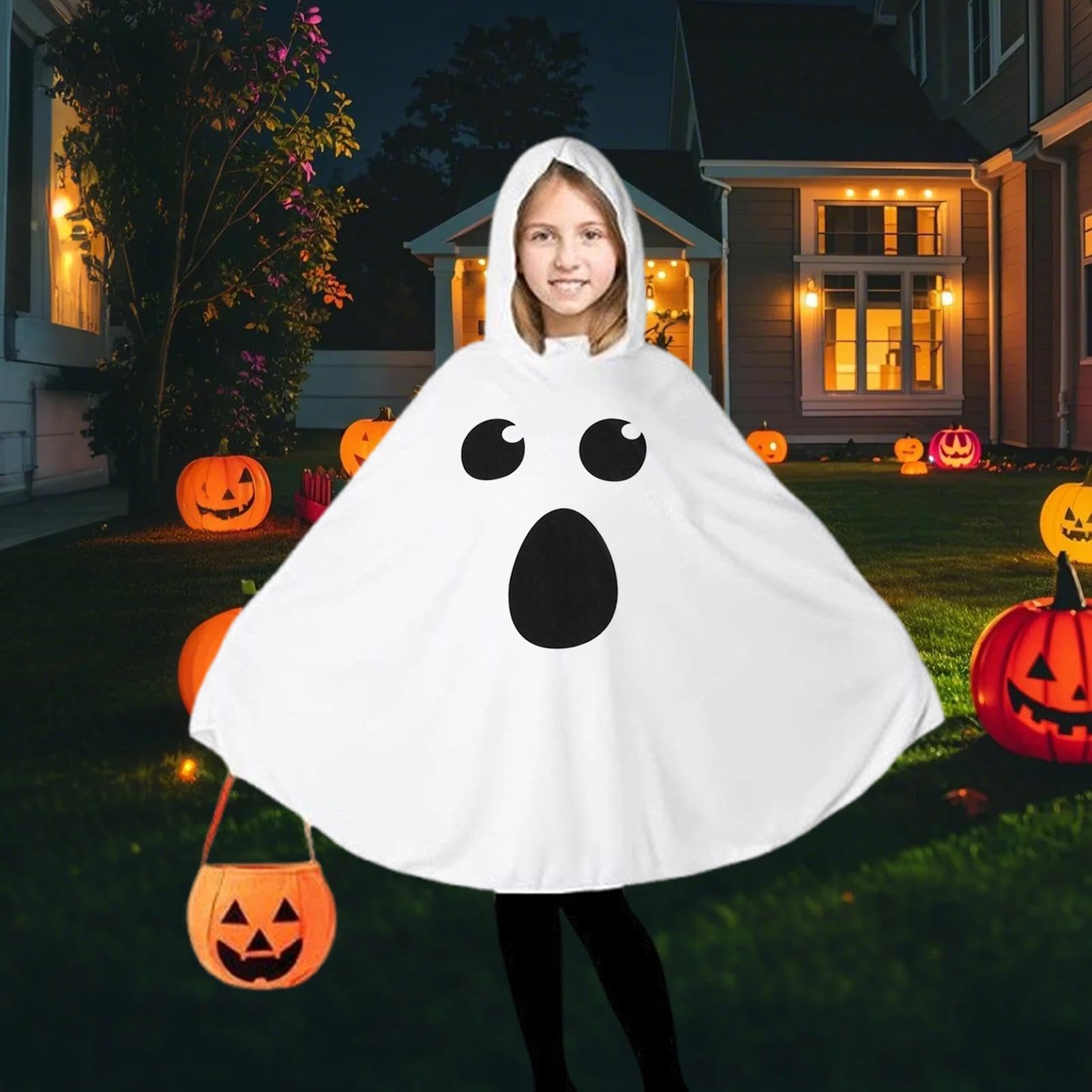 Costumi Di Halloween Per Bambini Forniture Di Costumi Da Festa Spaventosi E | Mantello Fantasma Halloween Con Cappuccio Per Cosplay Giochi Di Ruolo Spettacoli Teatrali Carnevale Radun