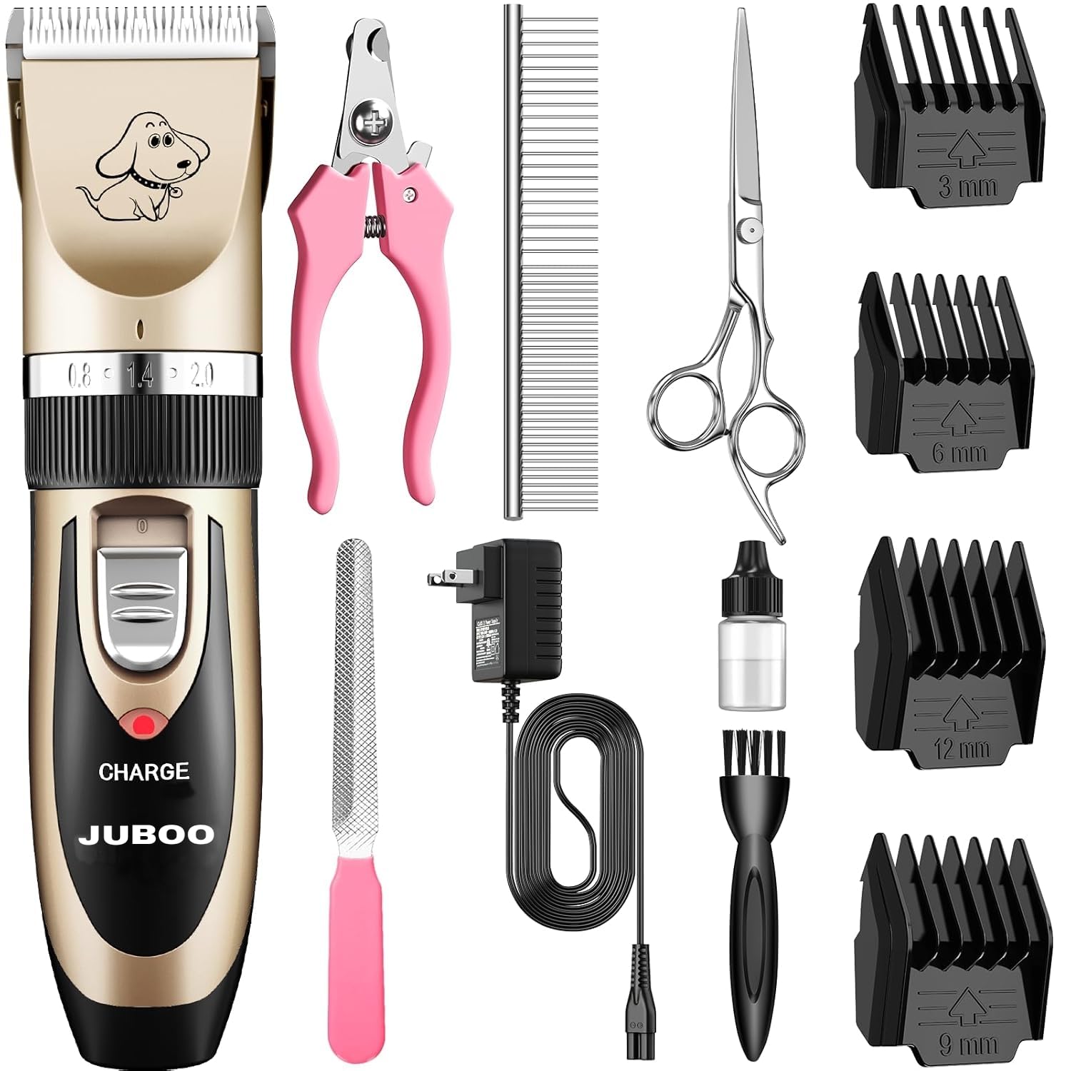 Juboo Cat Trimmer | Dog Trimmer For Labrador, Shih Tzu, German Shepherd, And Golden Retriever, Pet Grooming Kit, Battery Powered Trimmer For Dog Hair Cutting, Pet Trimmer For Dogs And Cats (B0DG2CLK83) Amazon Price History, Amazon Price Tracker