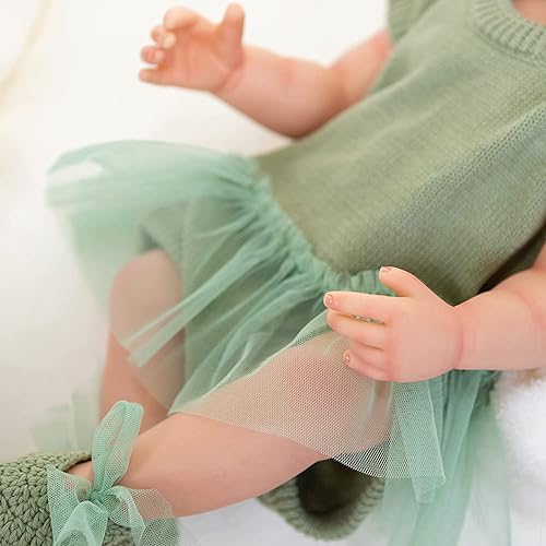 Miniatura 5 de iCradle Reborn Baby Dolls - Rejillas de cuerpo completo de vinilo de silicona, 22 pulgadas, muñeca realista recién nacida con juguete lavable