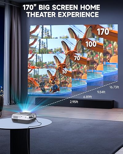 Miniatura 8 de Mini proyector para iPhone, 1080P compatible con proyector de video inalámbrico con WiFi, mini proyector portátil de regalo para niños, proyector de