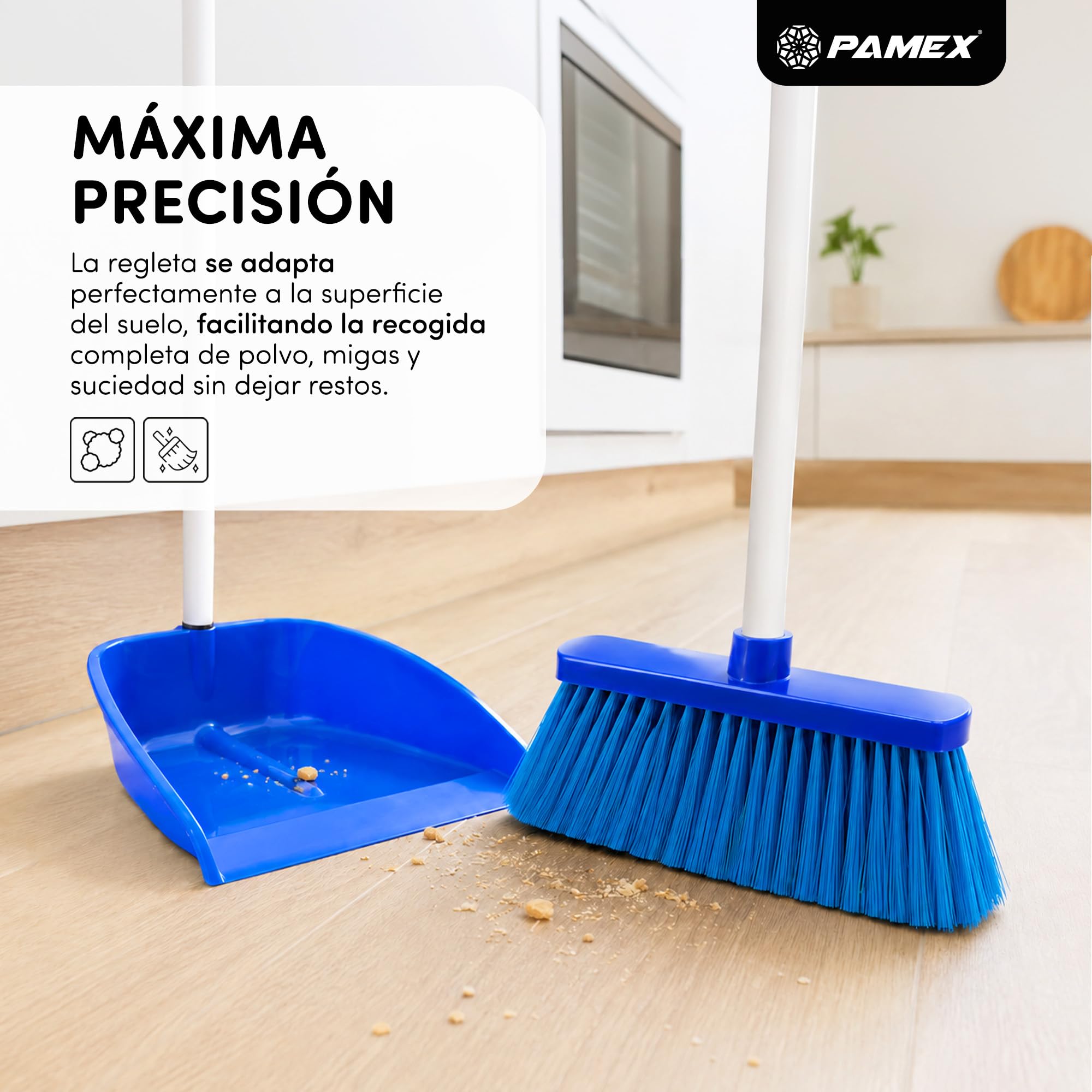 Pamex - Recogedor Ximetik Palo Metal - 30 Unidades (Azul)