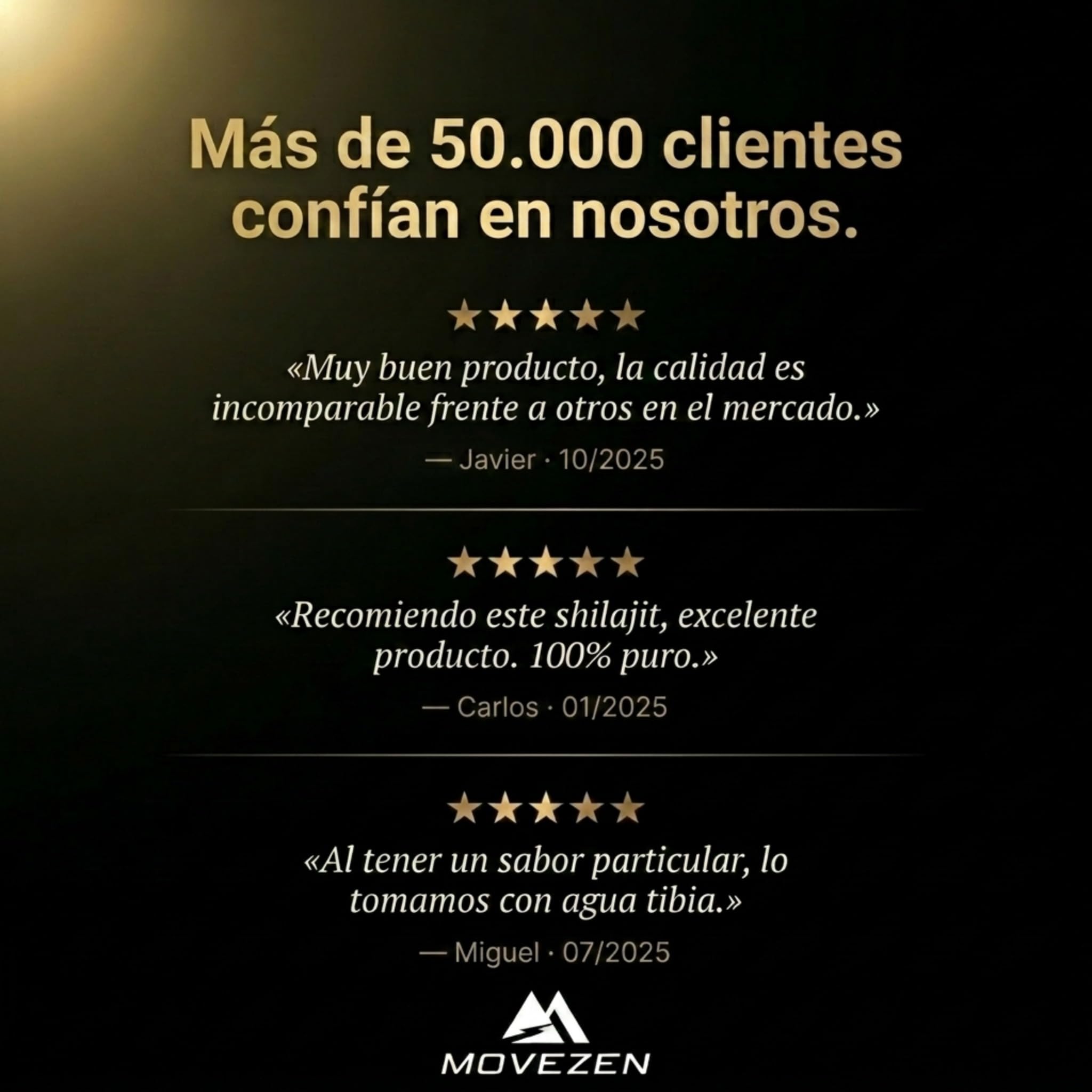 Shilajit+ MOVEZEN 30 g, resina de Shilajit puro (mumijo), ≥75% ácido fúlvico probado por Eurofins, Himalaya 5000 m, rico en 85 minerales, sin aditivos, 50 días, Halal, cuchara incluida