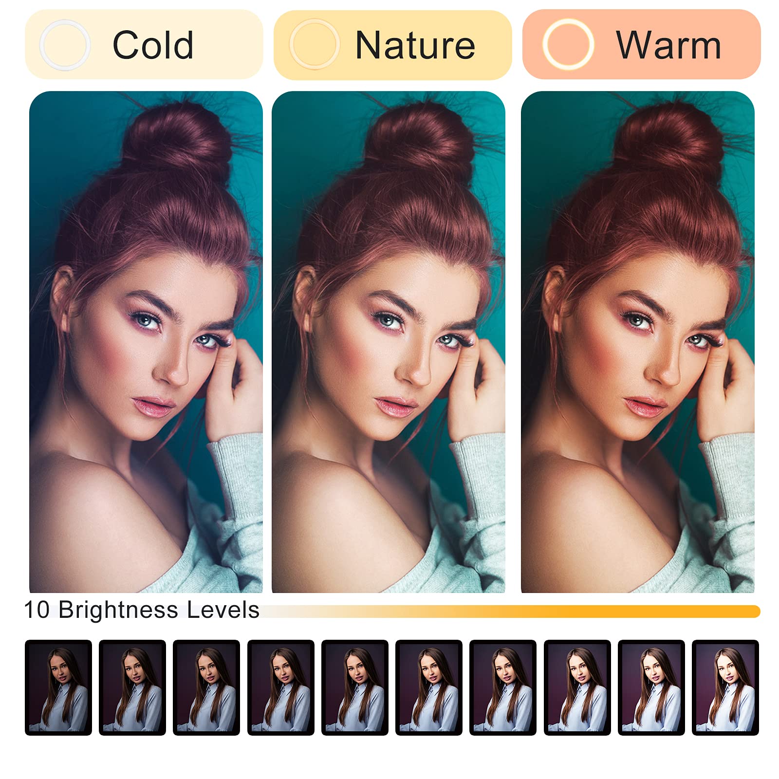 12" Ring Light with Boom Arm, LED Circle Light Desk Tripod Stand with Wireless Remote Control/Phone Holder/YouTube Video/Mic Clip for TikTok Makeup Vlog Streaming Online Meeting (JY-12)