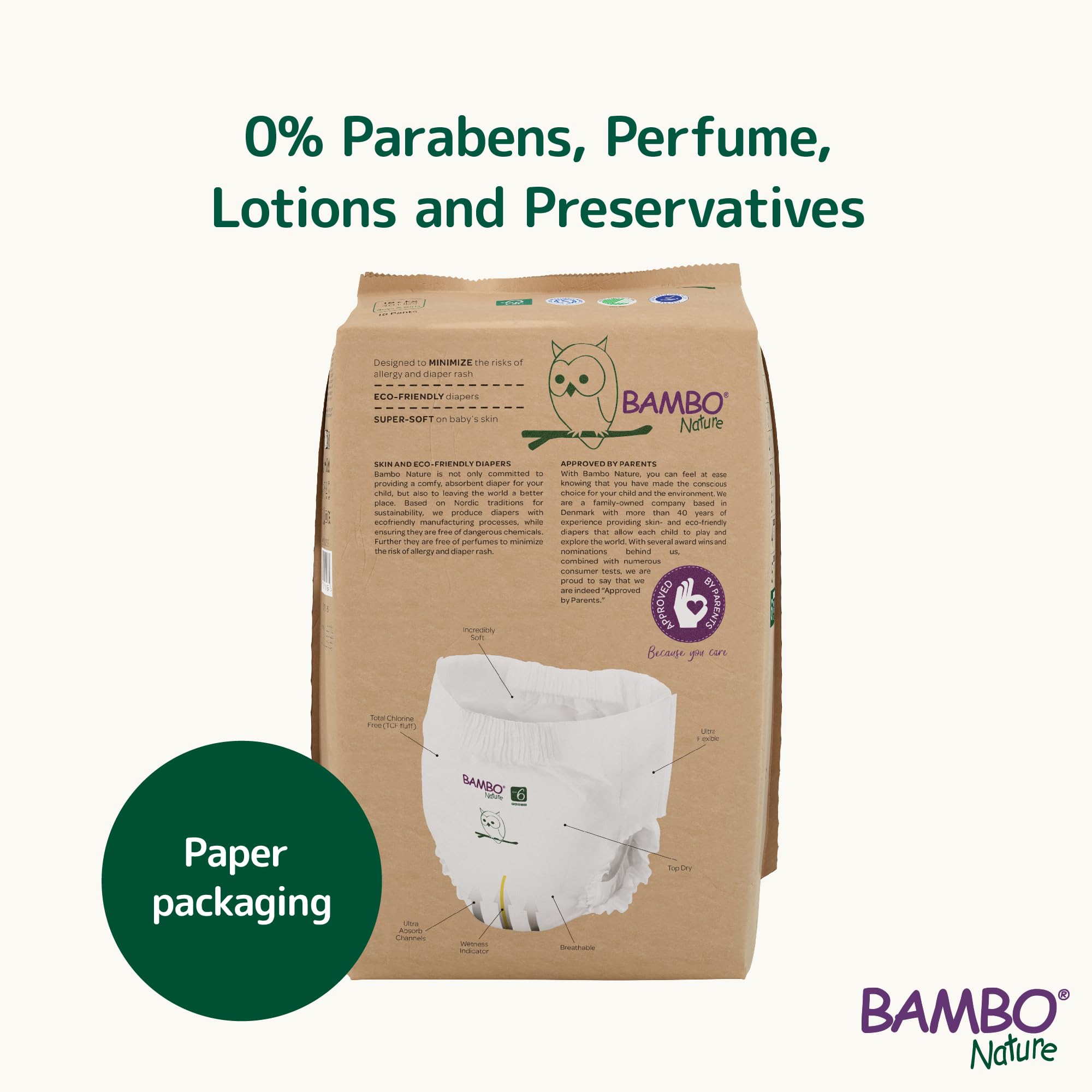 Pantalones de entrenamiento Bambo Nature Talla 6-18+kg (PACK 5 X 18UN)