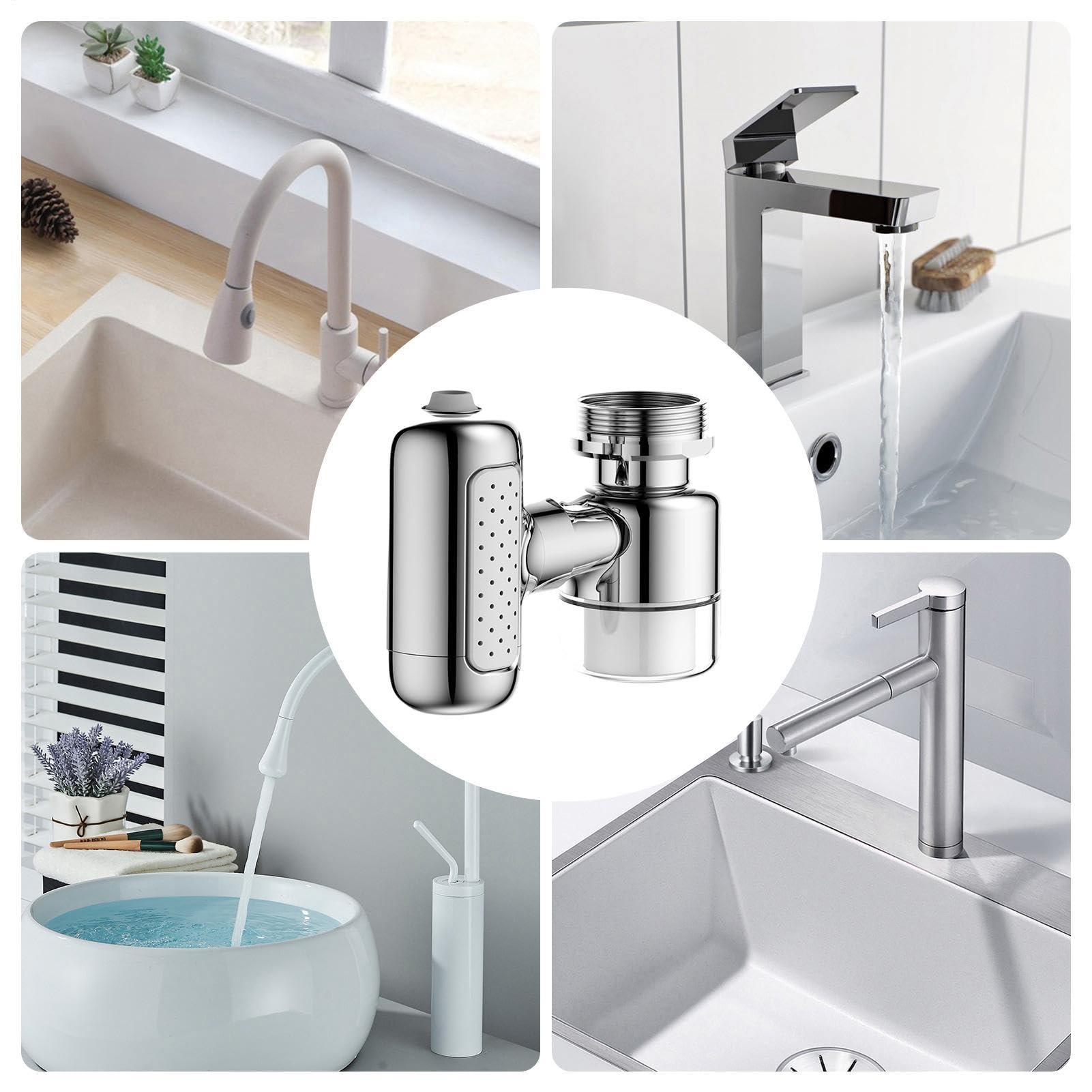 Rotierender Wasserhahn-Verlängerer – 1080-Grad-Wasserhahn-Adapter, Aufsatzfilter, Spülbeckenverlängerung Mit Vier Modi, Gesichtsnebelspray | Langlebiger Wasserhahn-Verlängerer Für Die Wohnung, Dusche,
