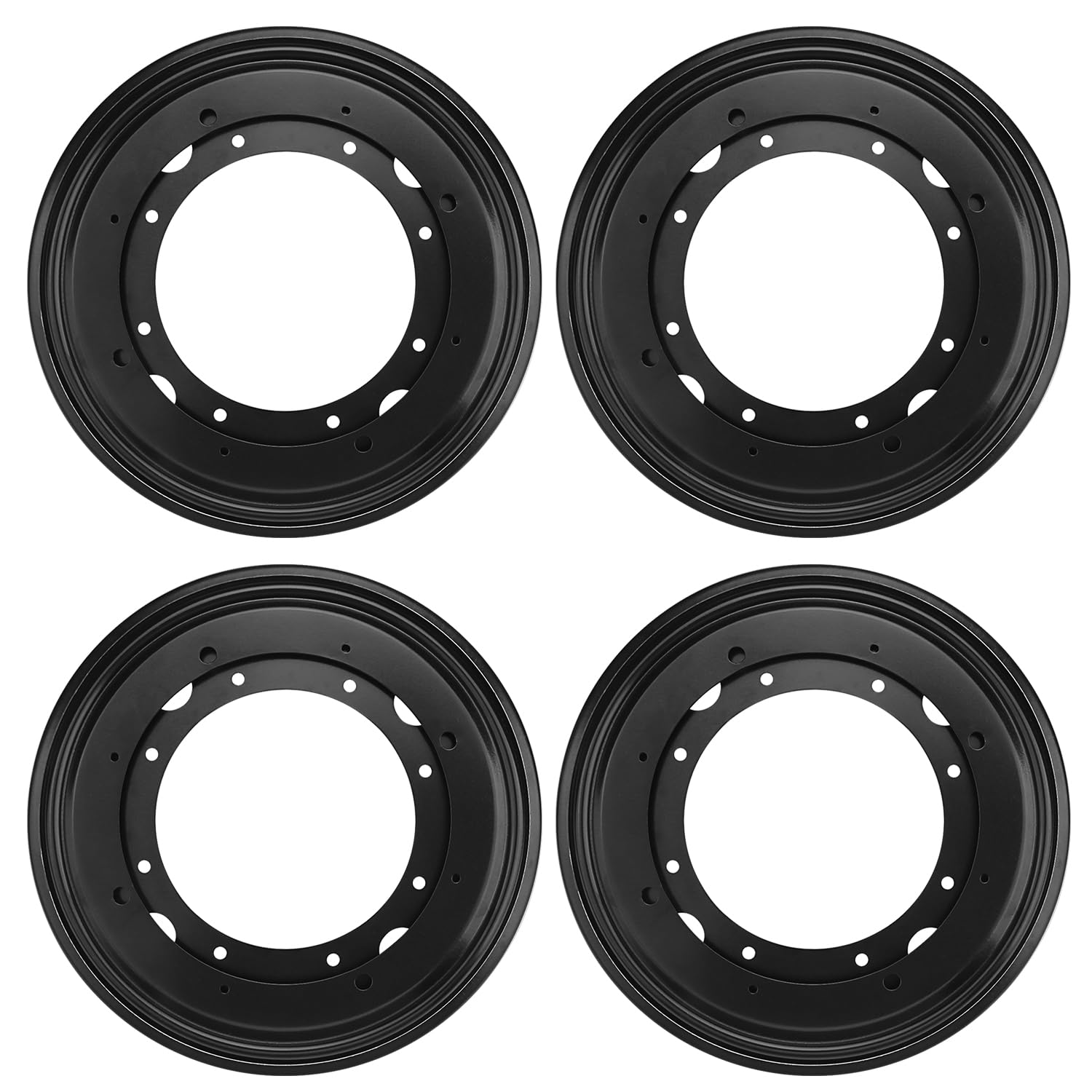 GENHAKON 4 PCS 9 Inch Black Lazy Susan Turntable Bearing Plate, Easy Installation, Solid Metal Construction, for Home and Industrial