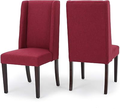 Rove Fabric Dining Chair (Set of 2), Deep Red