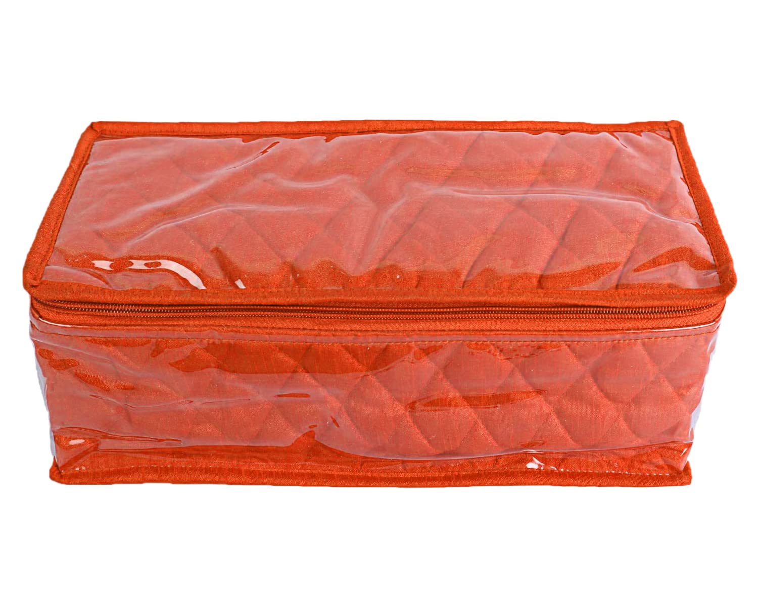 Kuber Industries PVC Laminated Jewellery Locker Organizer For Watches, Bracelets, Bangles, Small Jewellery With 4 Pouches (Orange) (B09VFPFYBH) Amazon Price History, Amazon Price Tracker