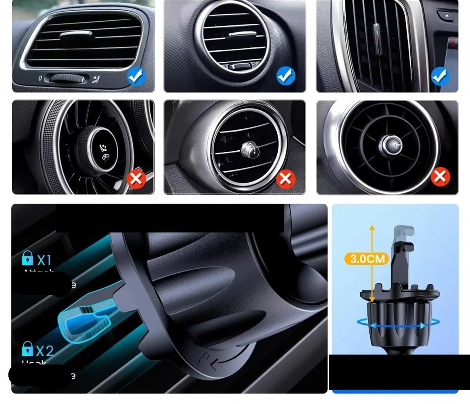 para Xiaomi Soporte Magnético Fuerte Soporte Magnético Automóvil Teléfono Ventilación Soporte Móvil Coche