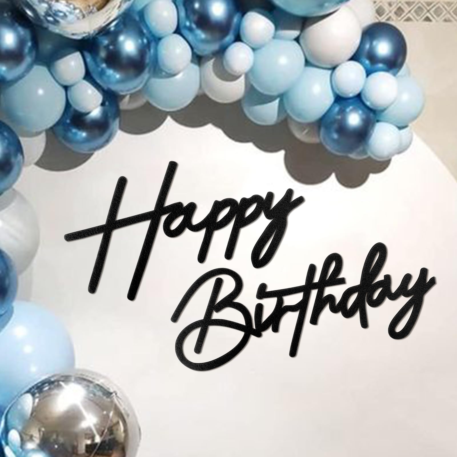 MASTRON Happy Birthday Sign for Backdrop - Felt Happy Birthday