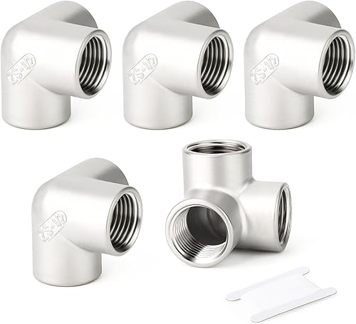 Miniatura 36 de TAISHER 2 piezas de accesorios de tubo en T de acero inoxidable 304, accesorios de tubo hembra NPT de 1-1/2" x 1-1/2" x 1-1/2