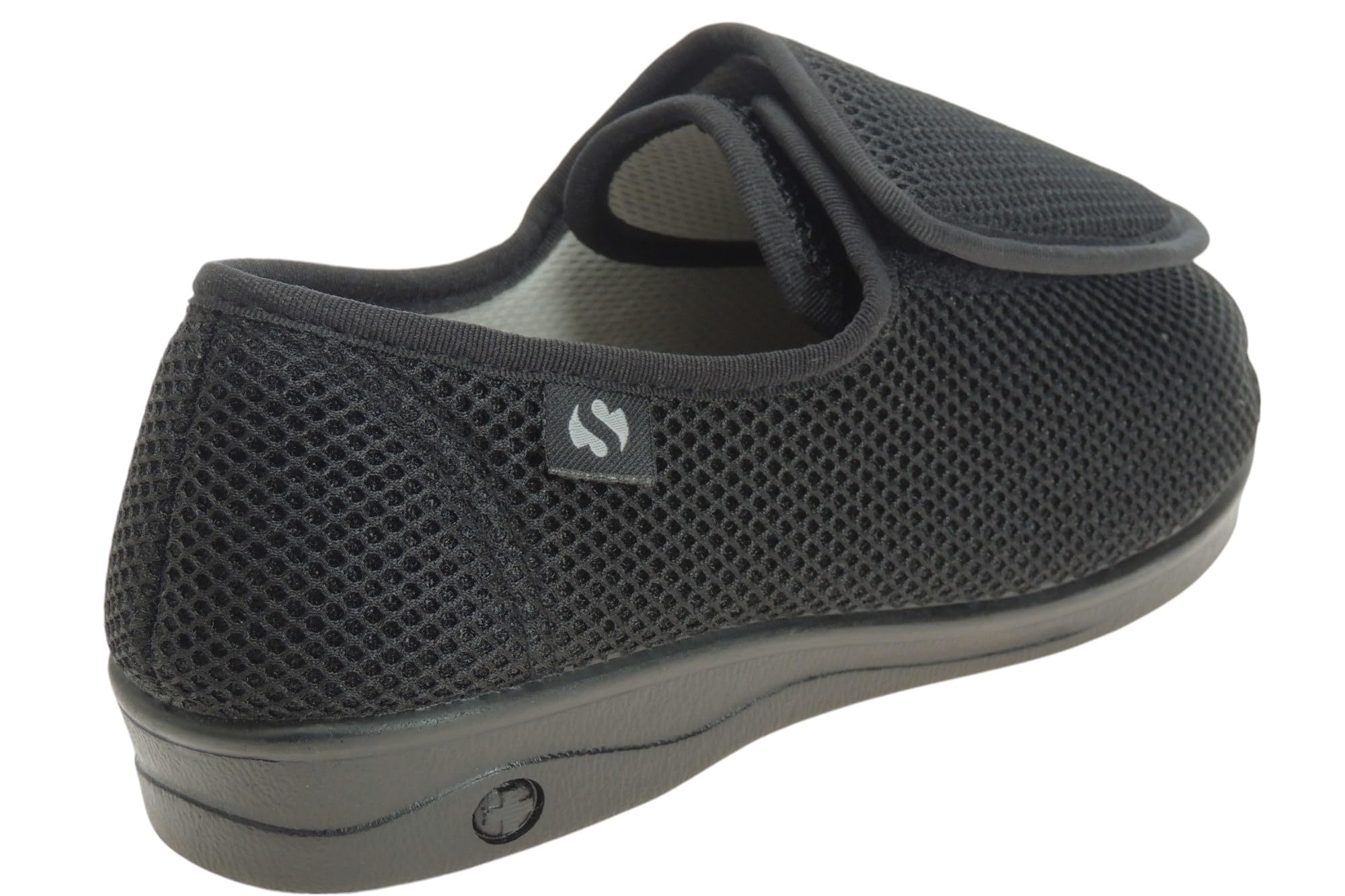 Calzados Romero Zapatilla para Pies Delicados en Ancho Especial para Mujer Tratamiento Antibacteriano Sanitized Negro Talla 38