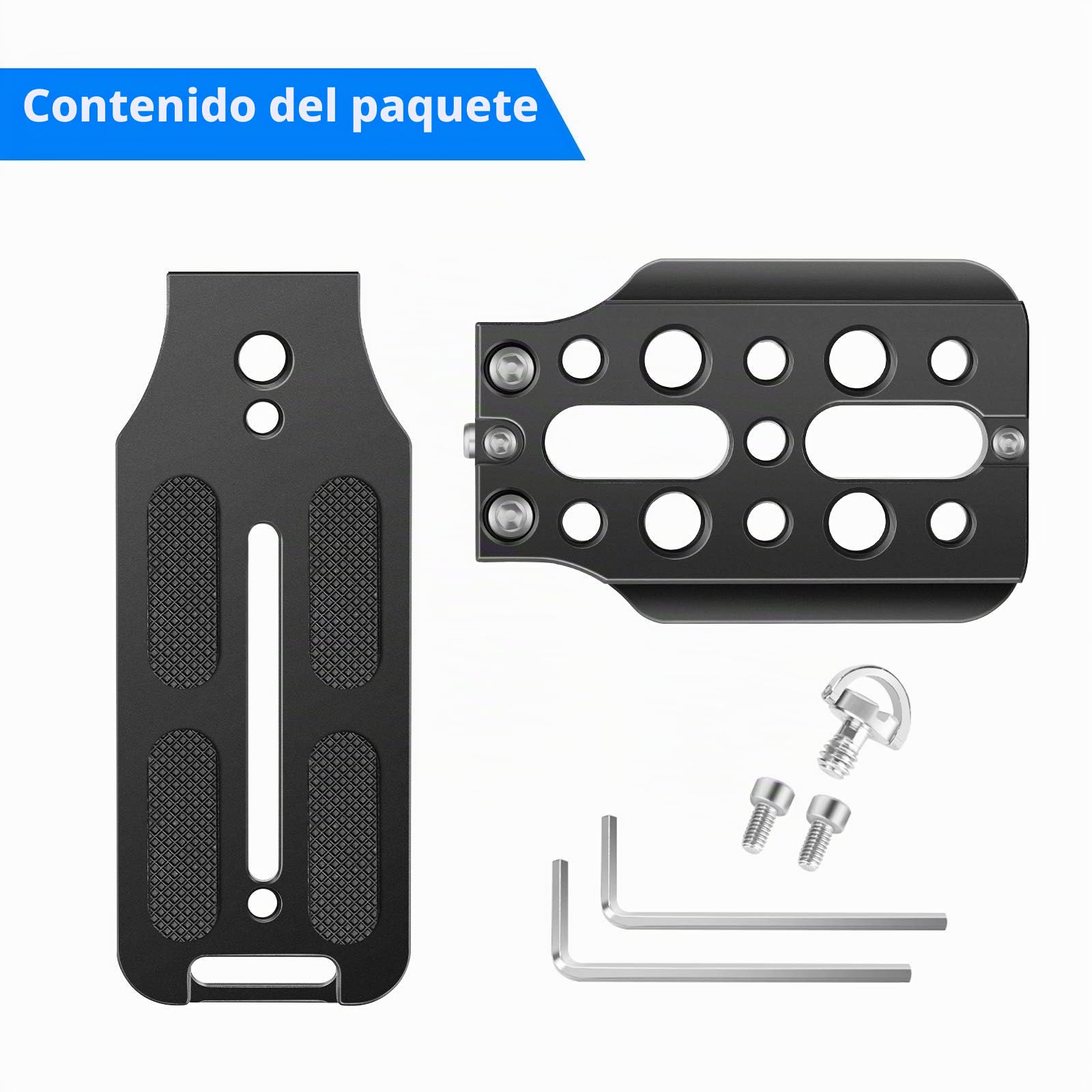 Neewer - Soporte en Forma de L para cámara de Fotos con Forma de L, con Tornillos de 1/4 Pulgadas, Arca Swiss Compatible con dji Osmo Ronin Zhiyun Canon Nikon Sony DSLR cámara (Negro)