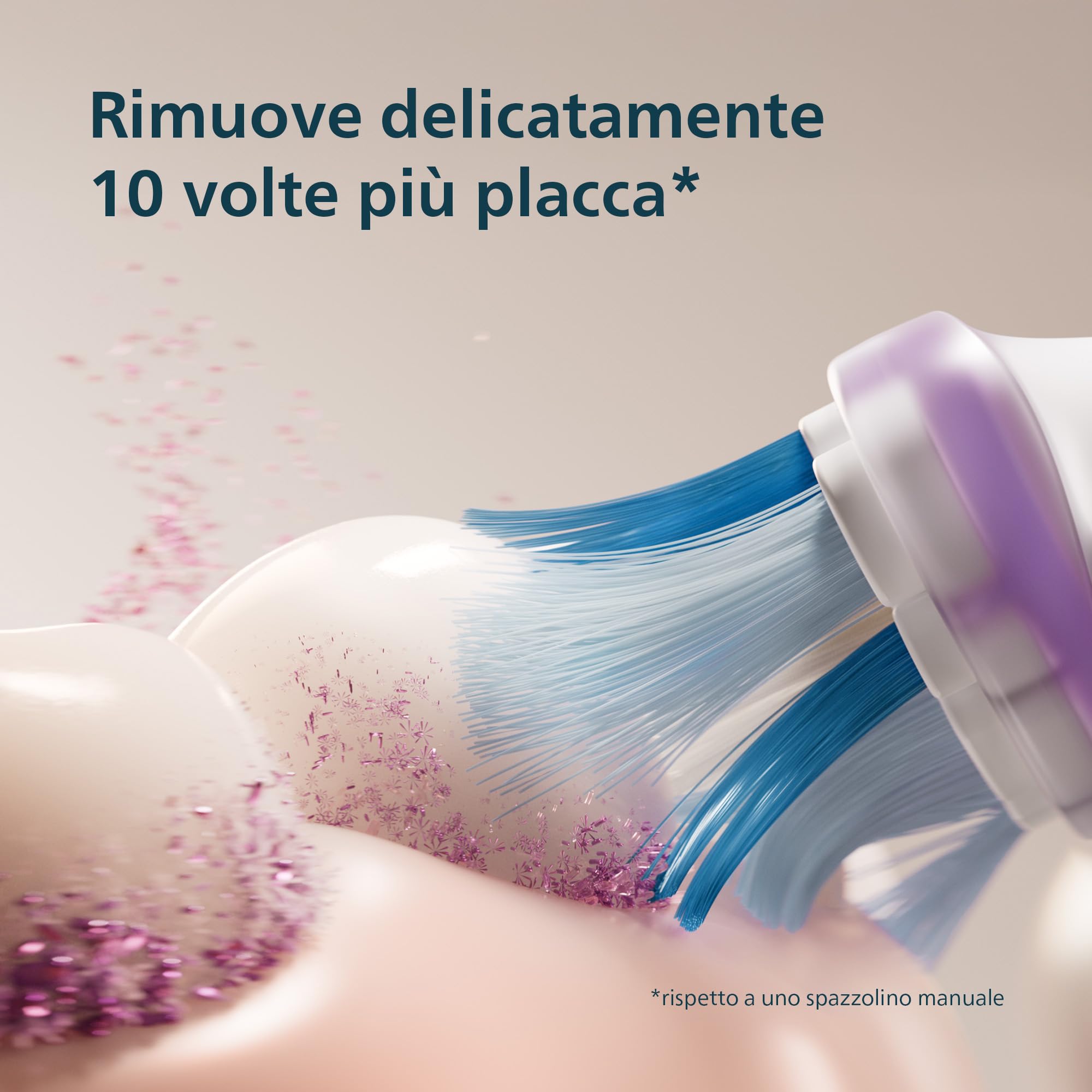 Philips Sonicare 7100 spazzolino elettrico sonico con app, 4 modalità di spazzolamento e 3 livelli di intensità, avviso di pressione, EasyStart, SmarTimer, Nero, modello HX7421/08 [Nuova tecnologia]