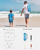 Vista 7 de OutdoorMaster Tienda de campaña de playa para 3-4 personas, fácil instalación y portátil, toldo de refugio solar con protección UV UPF 50+, tragaluz