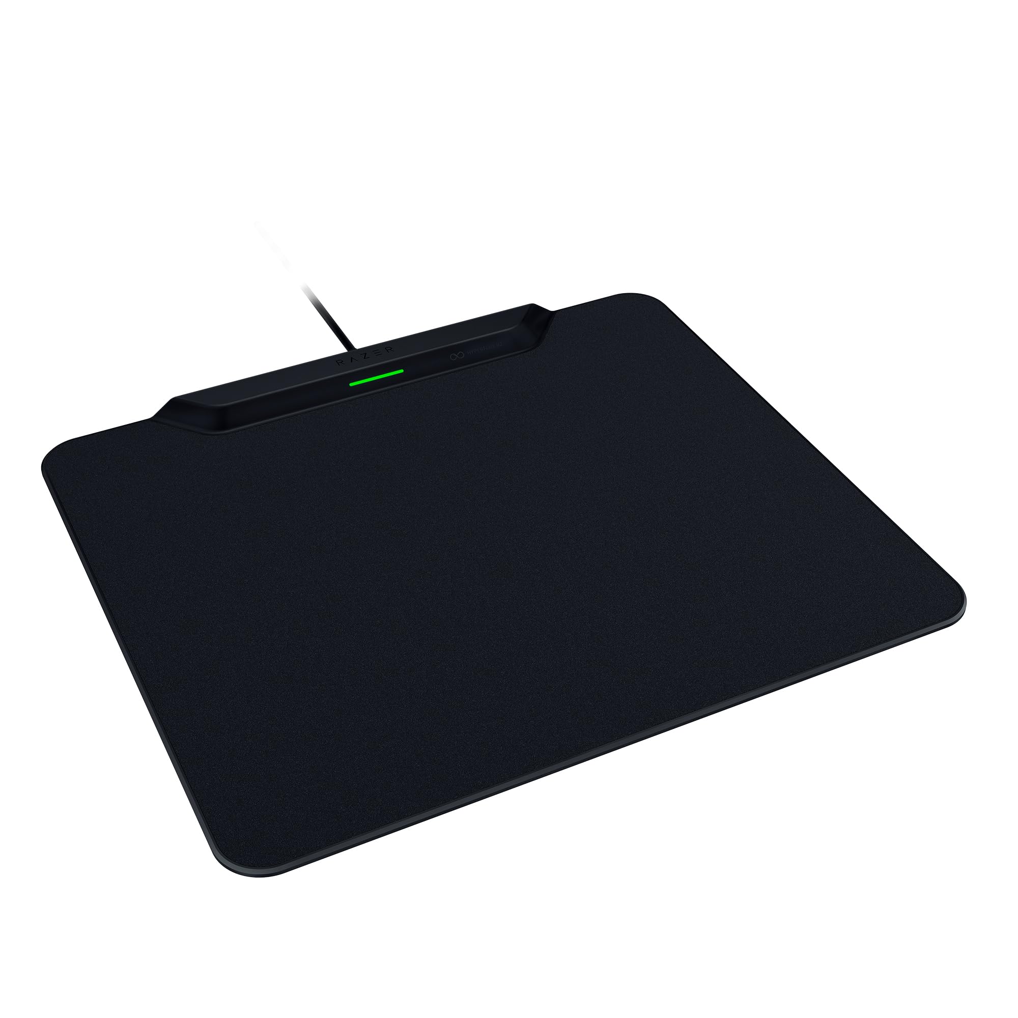 Razer HyperFlux V2 - Tappetino per mouse con ricarica wireless per mouse da gioco - tappetino per mouse da gioco e disco di ricarica (indicatore di ricarica a LED, piedini in gomma antiscivolo) Nero