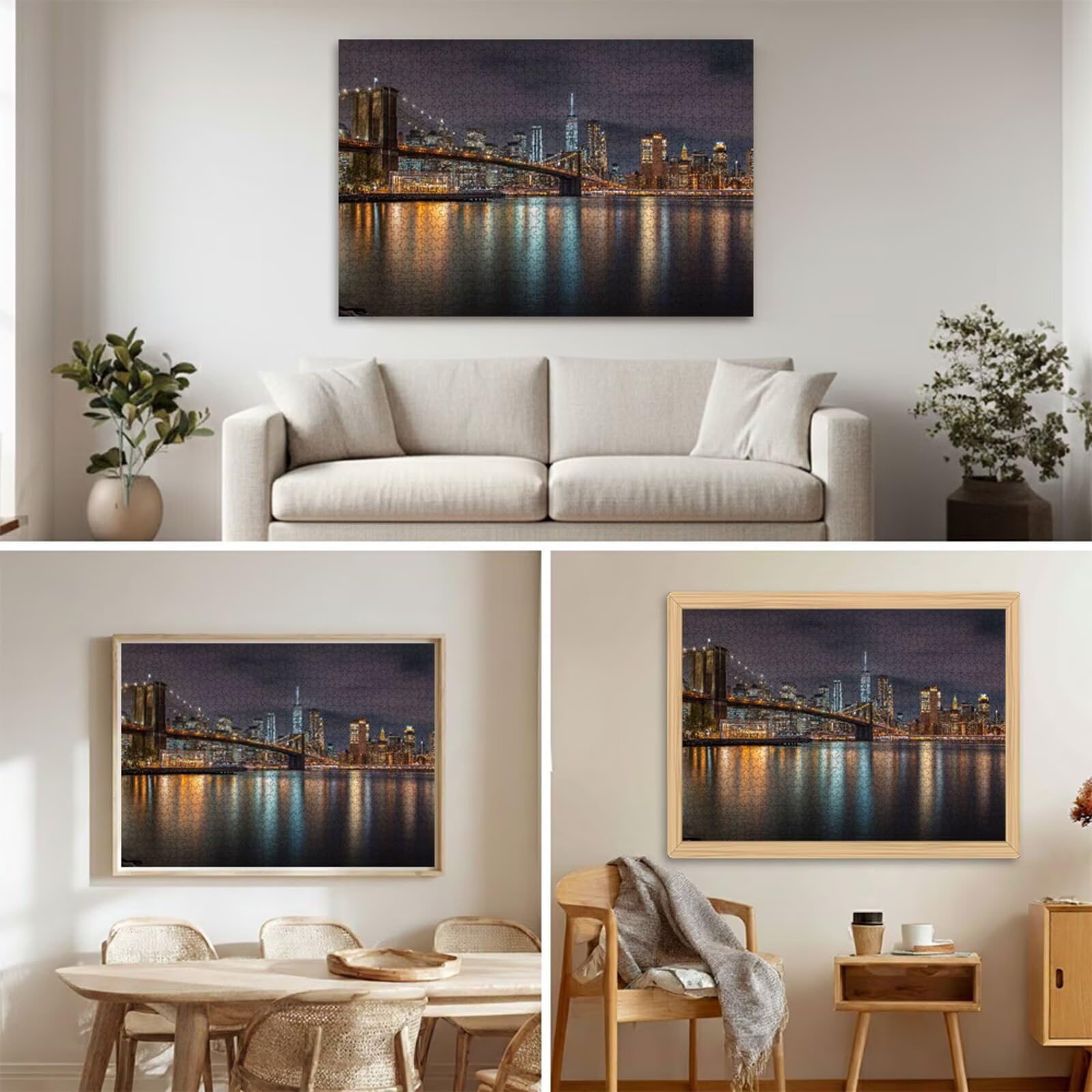 Puzzle 3000 Pezzi - Città & Ponte - Puzzle in Legno Durevole con Lettere sul Retro - 111x87cm - Hobby Creativo Senza Polvere - Articolo per Collezionisti e 14 Anni in Su P3#633