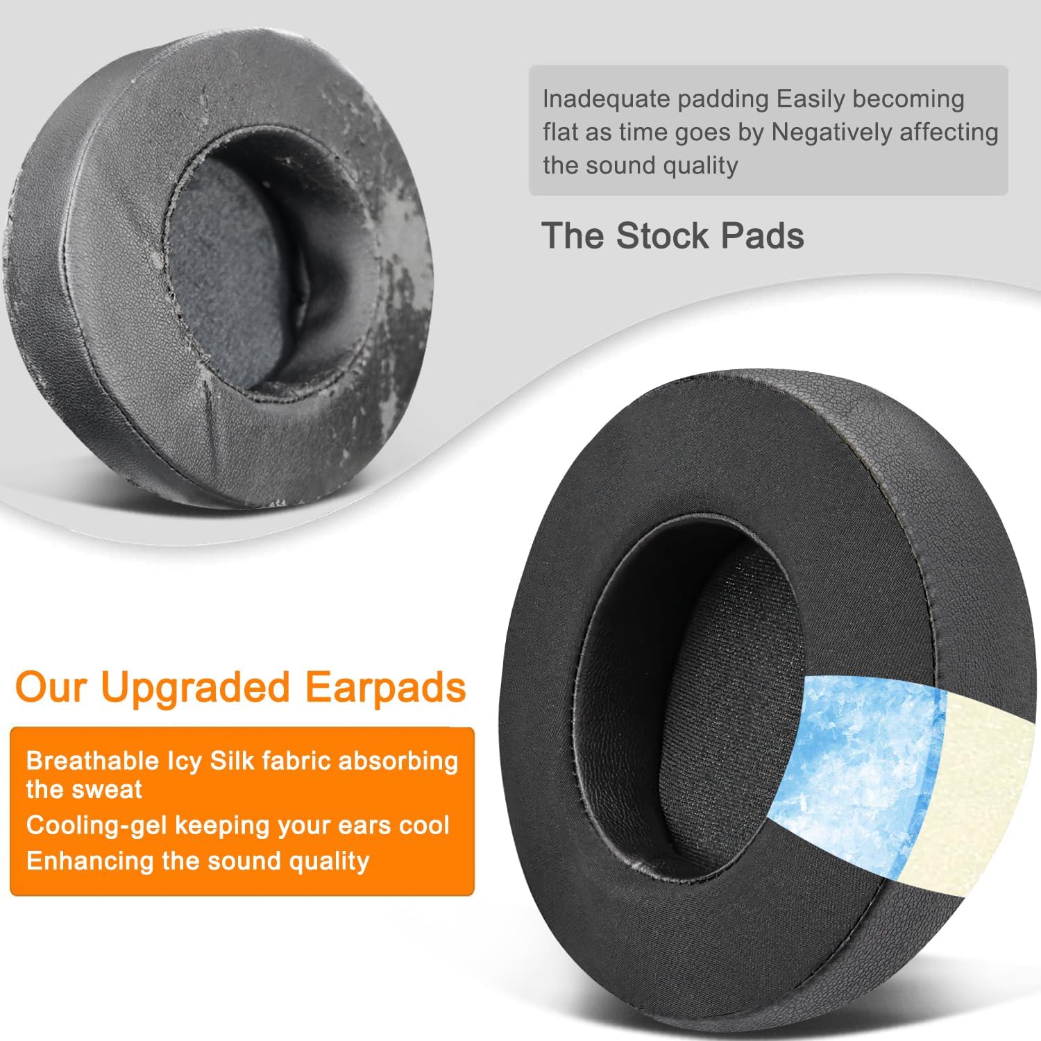 SOULWIT Cooling Gel Earpads Replacement for Razer Thresher Ultimate/Dolby 7.1/Xbox One/Tournament Edition Gaming Headset/Headphones, Ear Pads Cushions with High-Density Foam