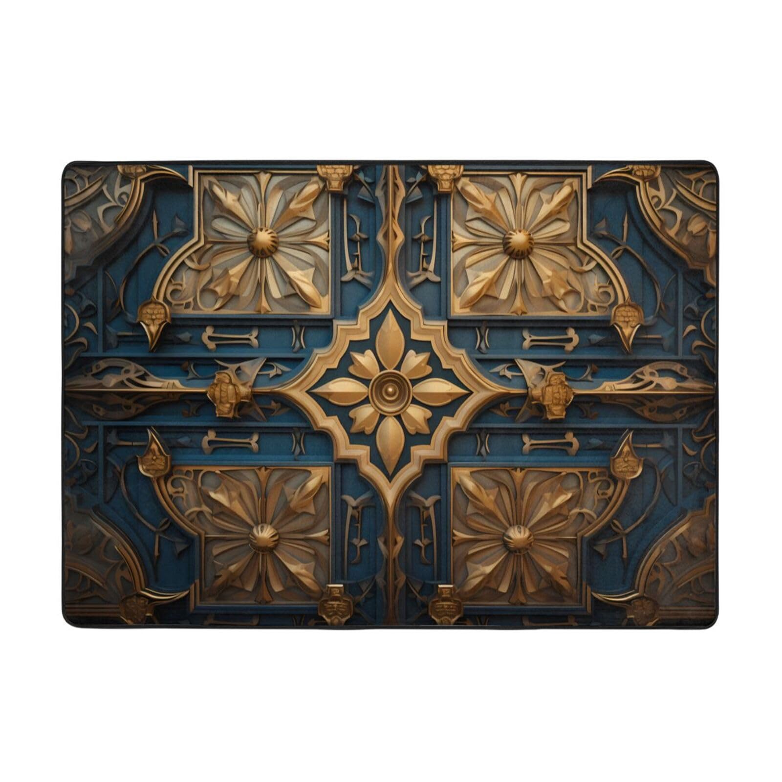 Tapis moelleux salon grand tapis imprimé décoratif bureau chambre 203x147
