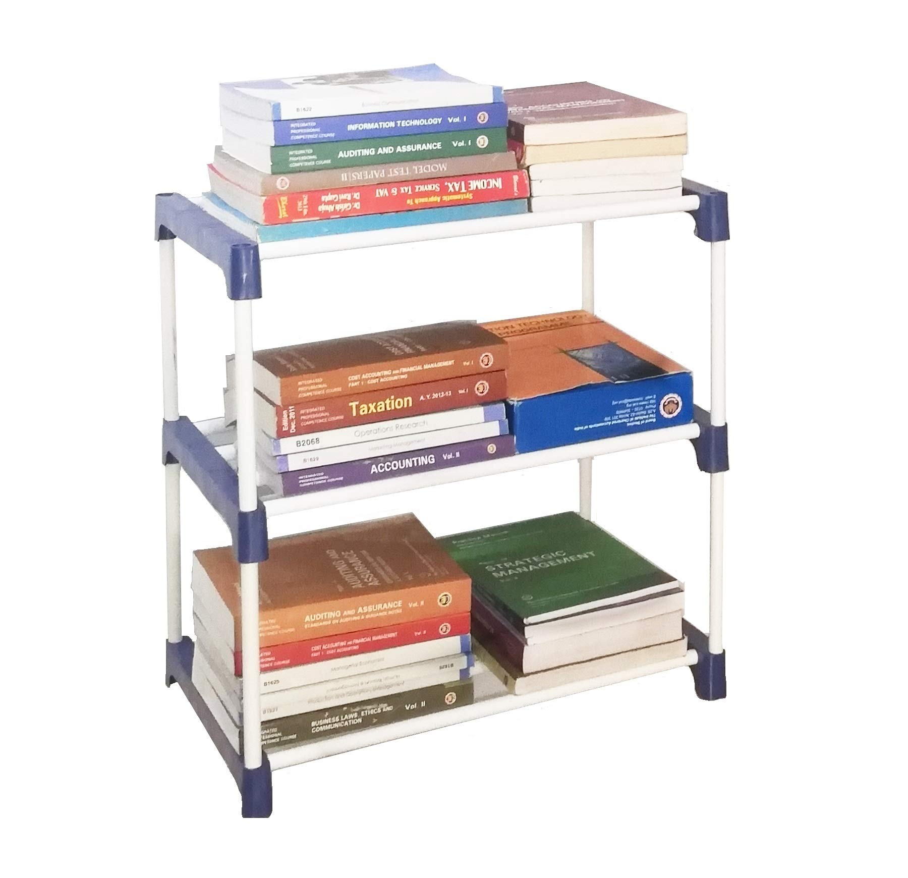 Cmerchants Smart Buy Home Utility Multipurpose 3 Rack Book Shelf & Shoe Rack Organizer Stand