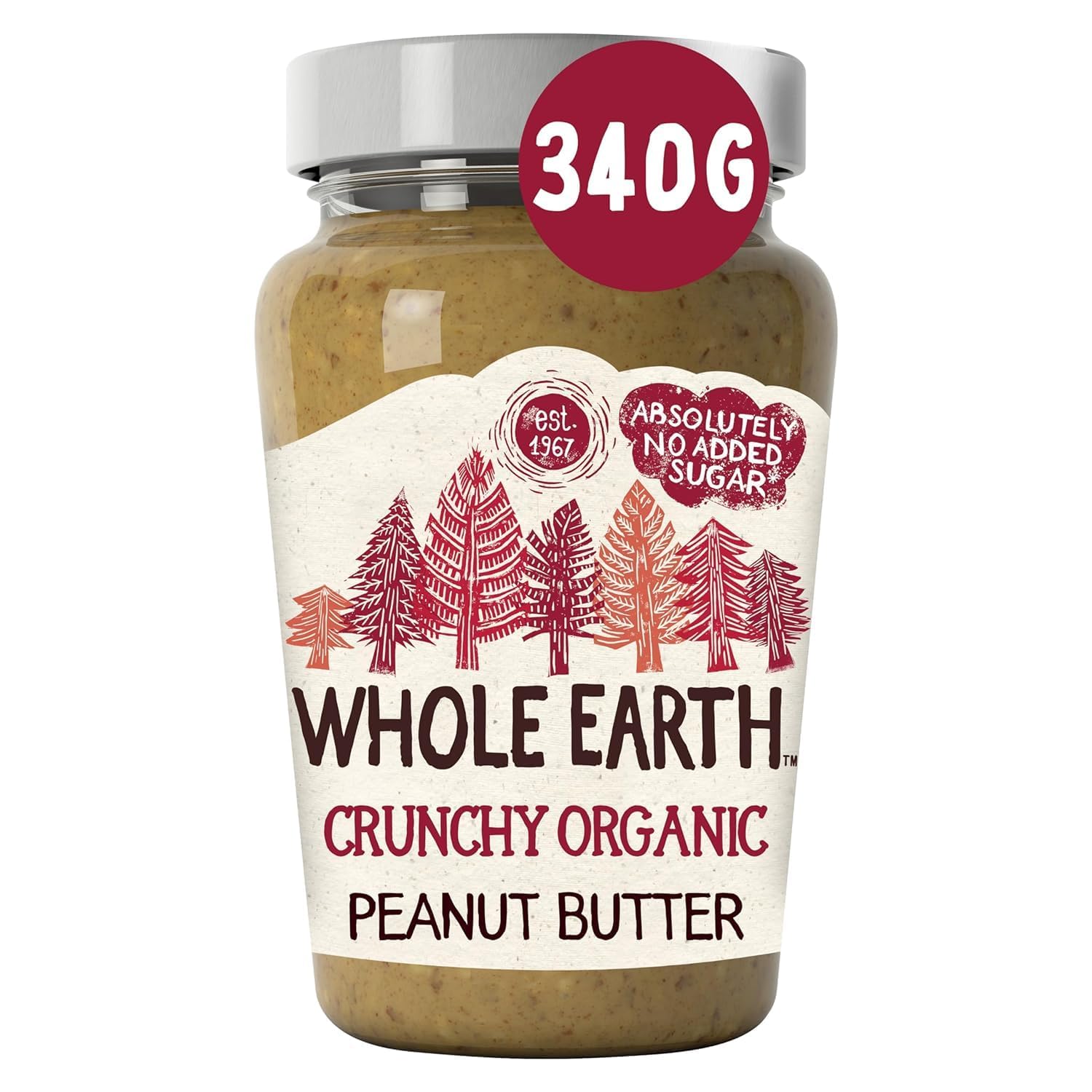 Whole EarthOrganic Crunchy Peanut Butter, 340 gSoil AssociationSoil AssociationSoil Association