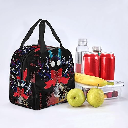 Miniatura 8 de ETKIN Bolsa de almuerzo de animación de dibujos animados linda, lonchera reutilizable para oficina de trabajo picnic, aislamiento a prueba de fugas