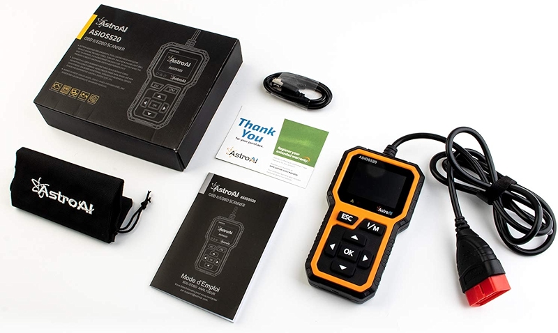AstroAI OBD2 ASIOS520 Escáner Automotriz Professional, Lector de Códigos Universal