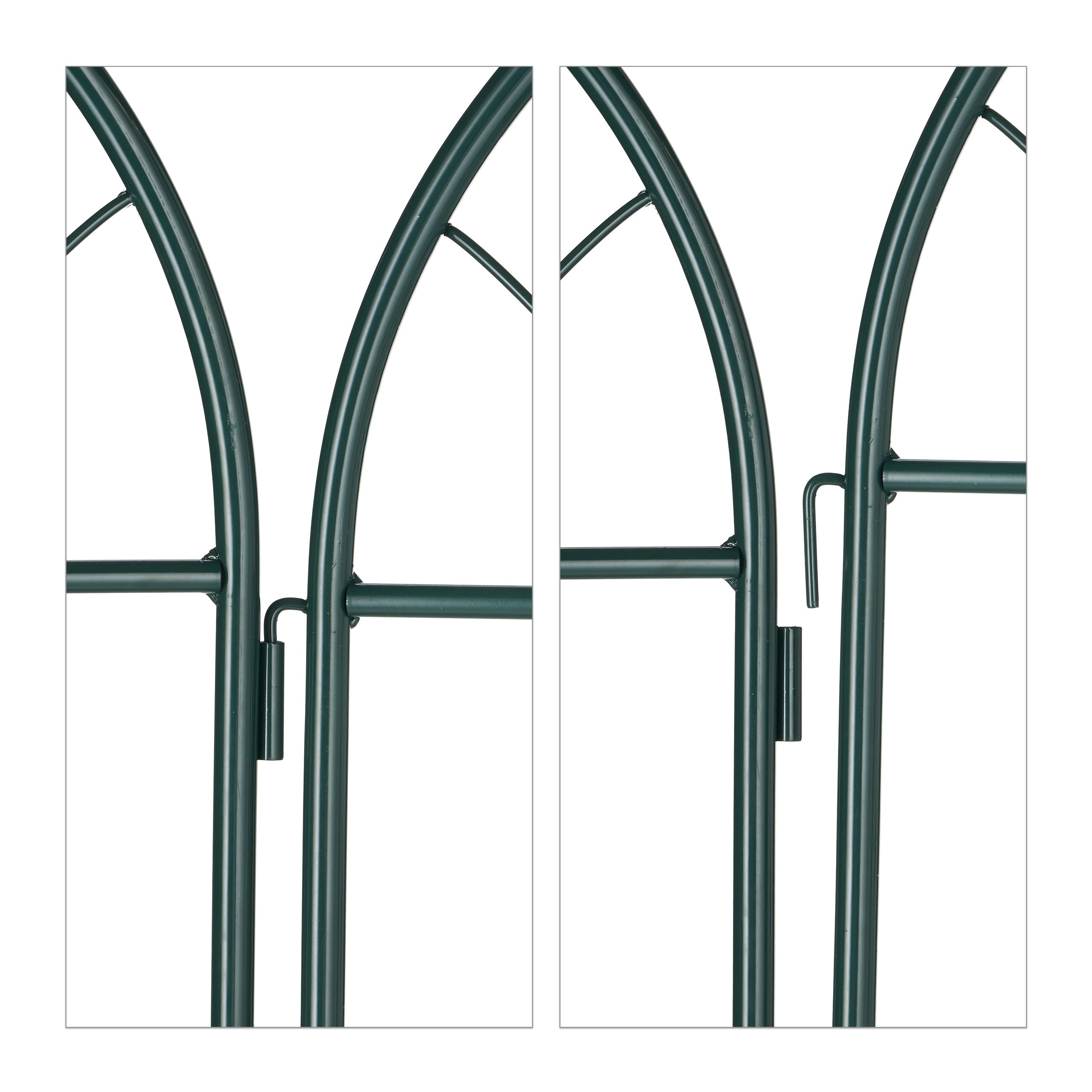 Relaxdays Grigliati per Rampicanti, Set da 2, HxL 220 x 50 cm, Supporti in Metallo per Piante Tralicci a Incastro, Verde, Ferro