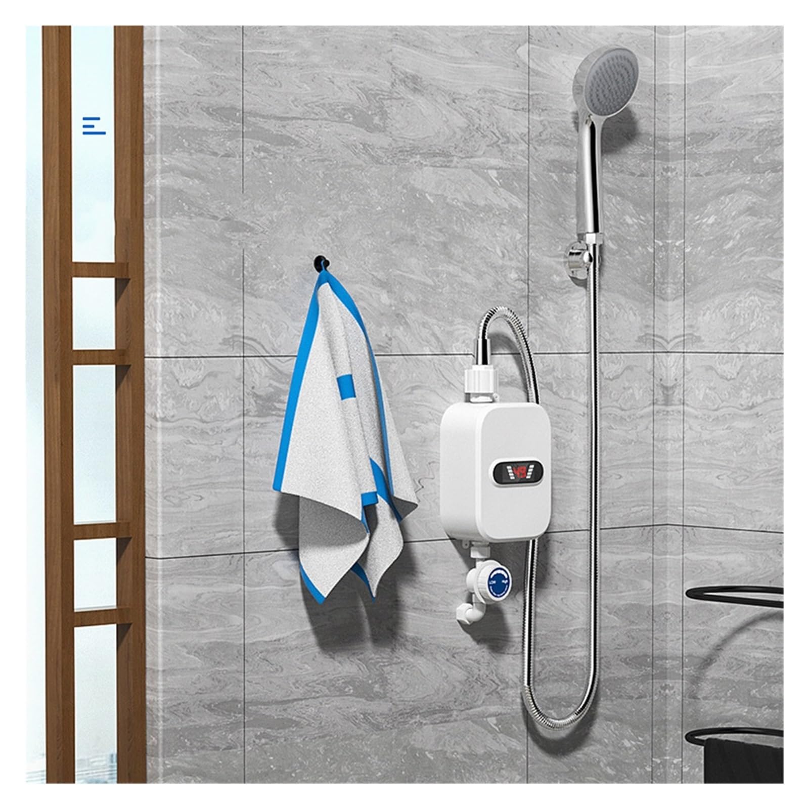 Scaldabagno Elettrico Istantaneo, Set Doccia Termostatico For Scaldabagno Elettrico Istantaneo Da 3500 W, Riscaldamento Rapido, Mini Piccola Cucina Elettrica, Tesoro per RV Cucina Bagno